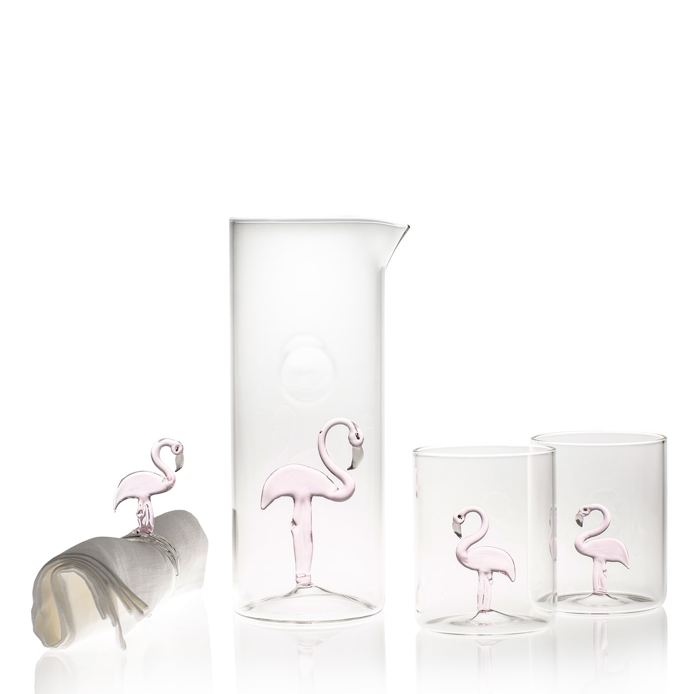 Flamingo Glasses from Casarialto, Set of 4