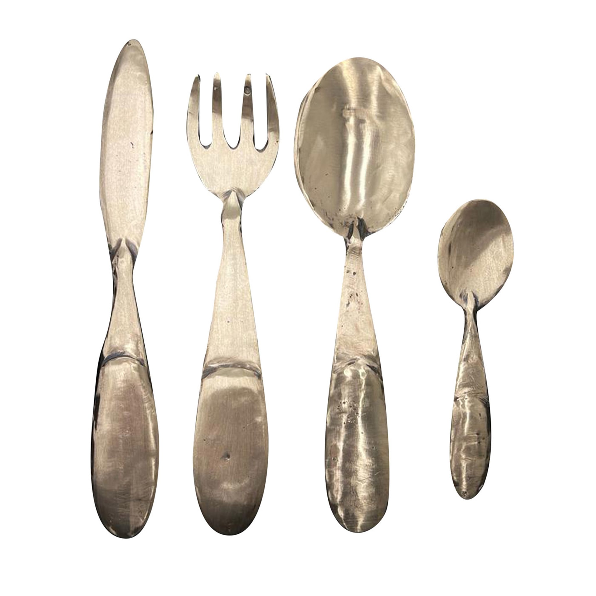 Hand-Chiseled 4-Piece Cutlery Set #1 - Main view