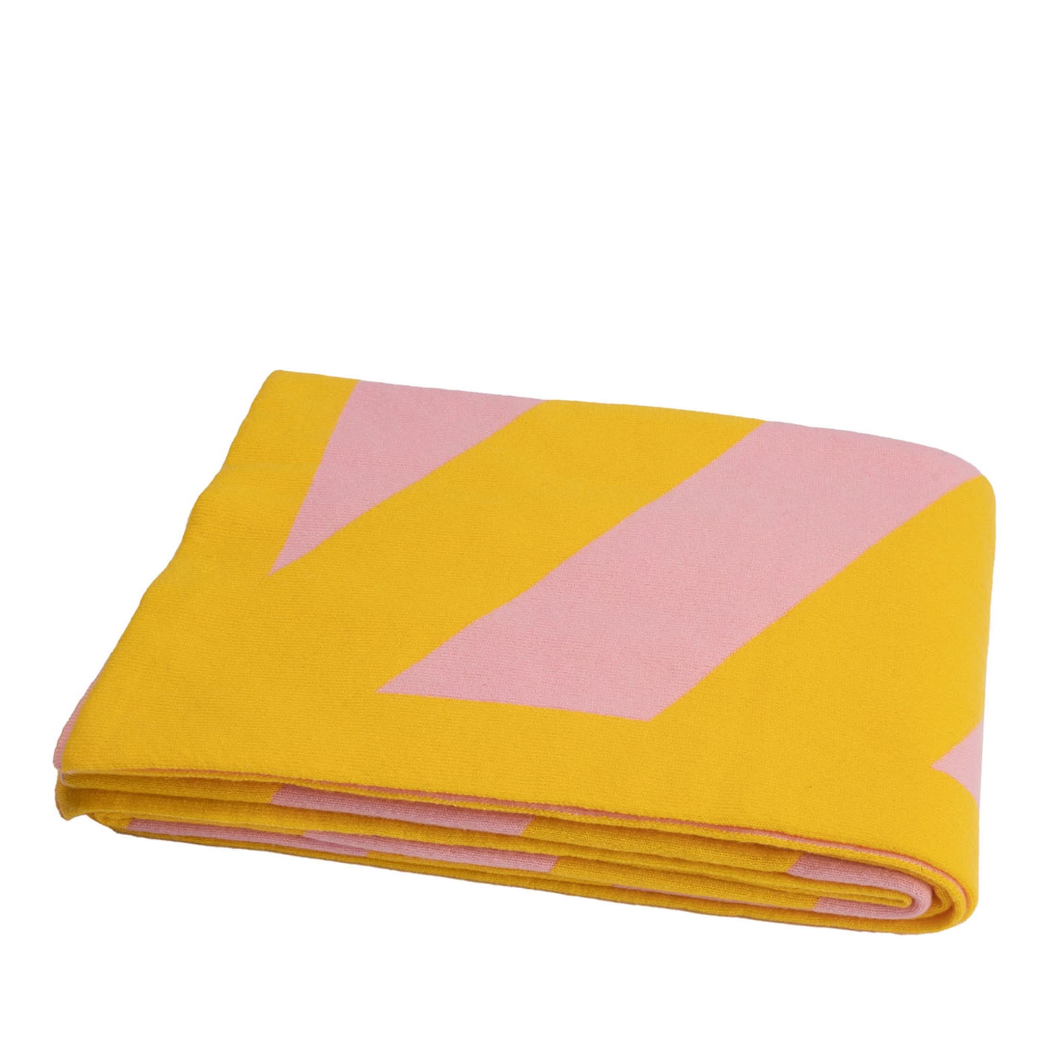 Manta amarilla y rosa caramelo - Vista principal