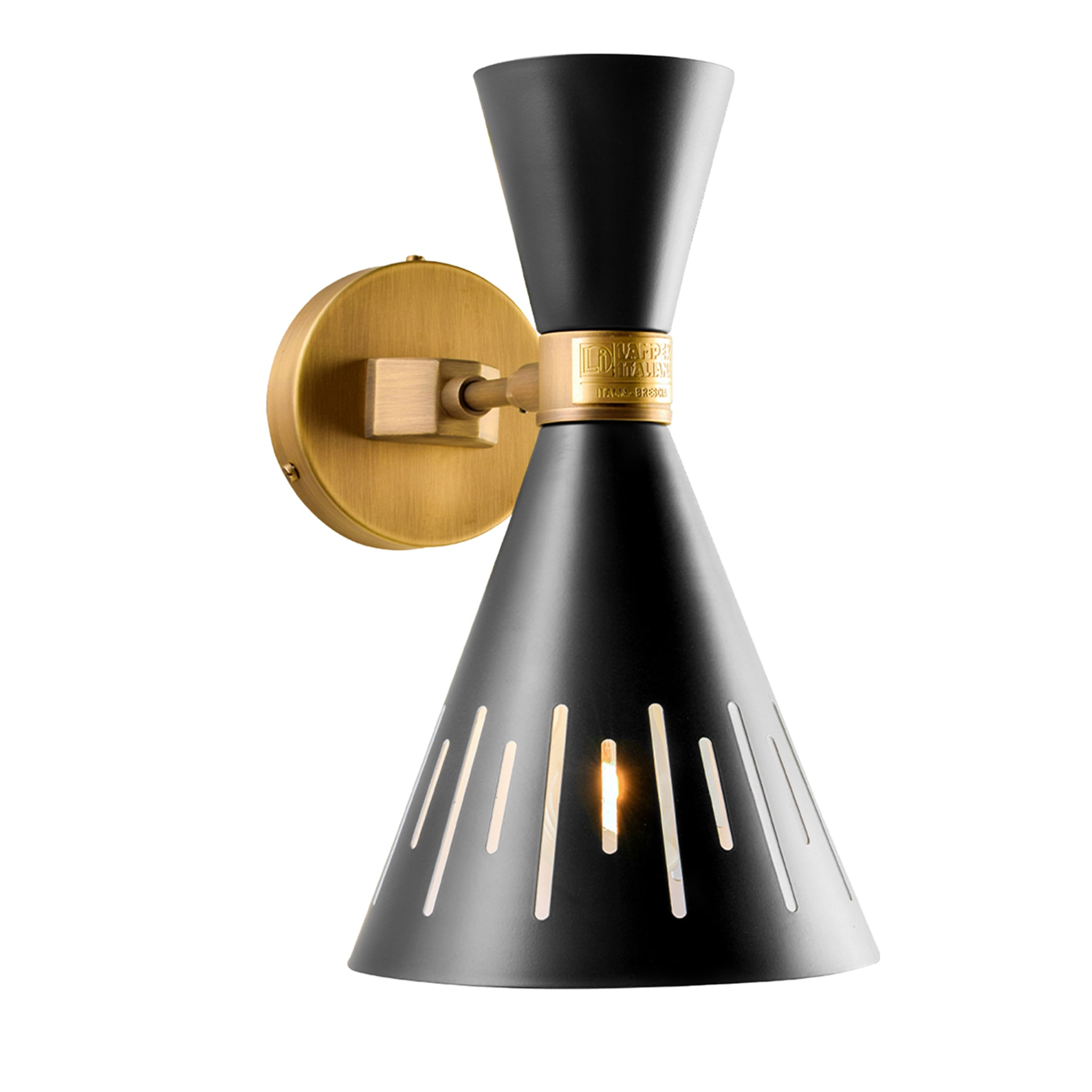 Pop Black and Brass Single Wall Lamp - Main view