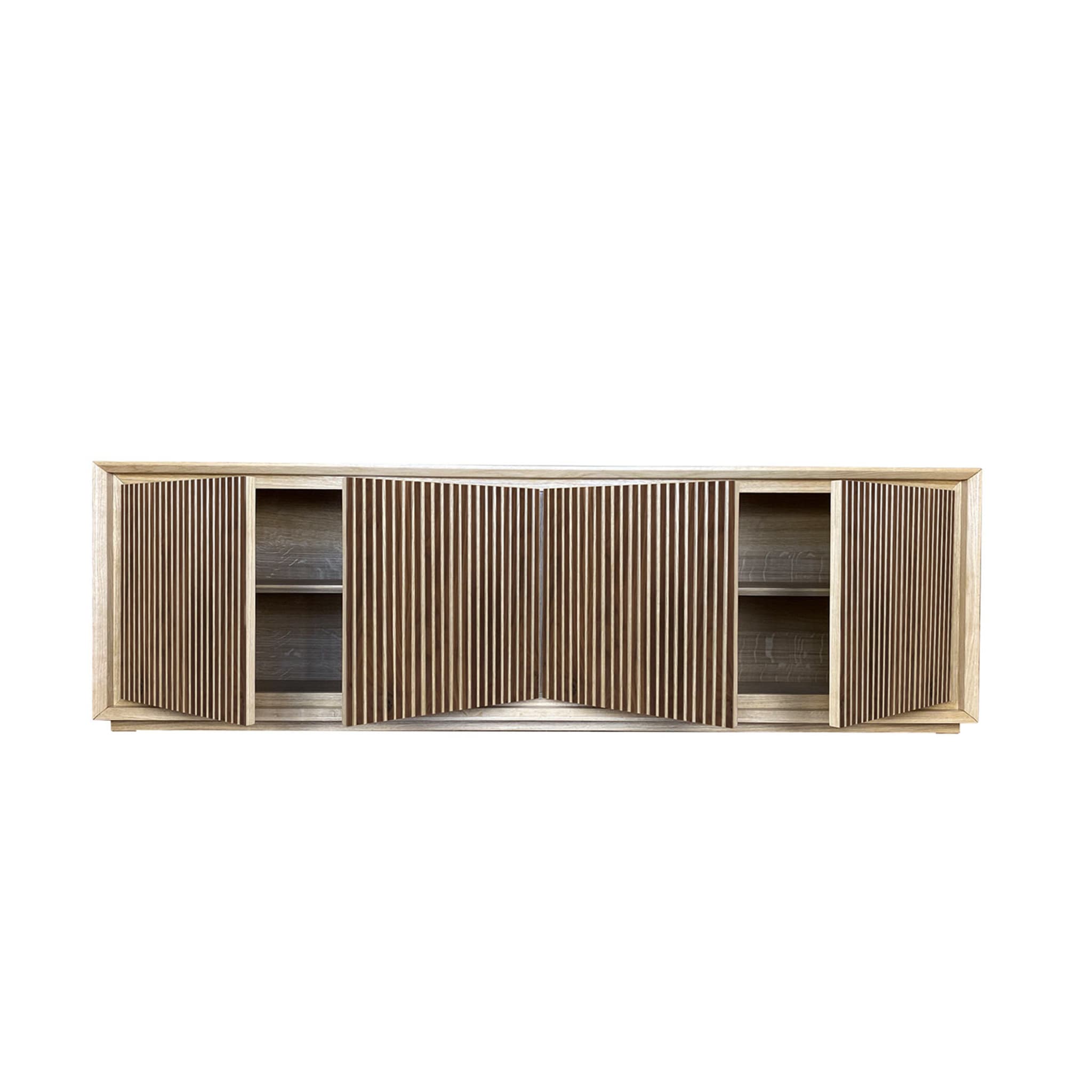 Fuga Noce Due 4-Door Grooved Sideboard by Mascia Meccani - Alternative view 2