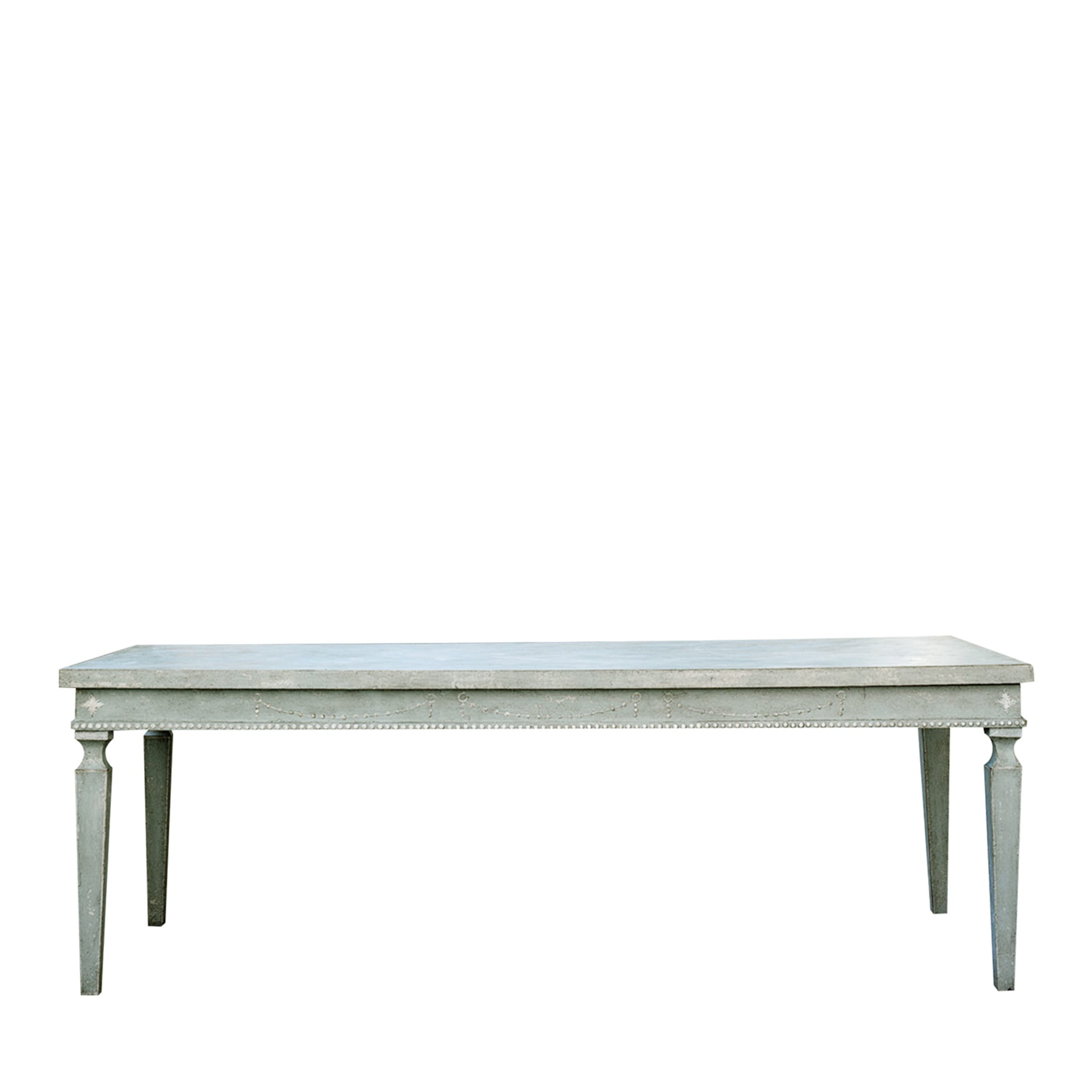 Giorgione Blue and Textural White Decors Dining Table - Main view