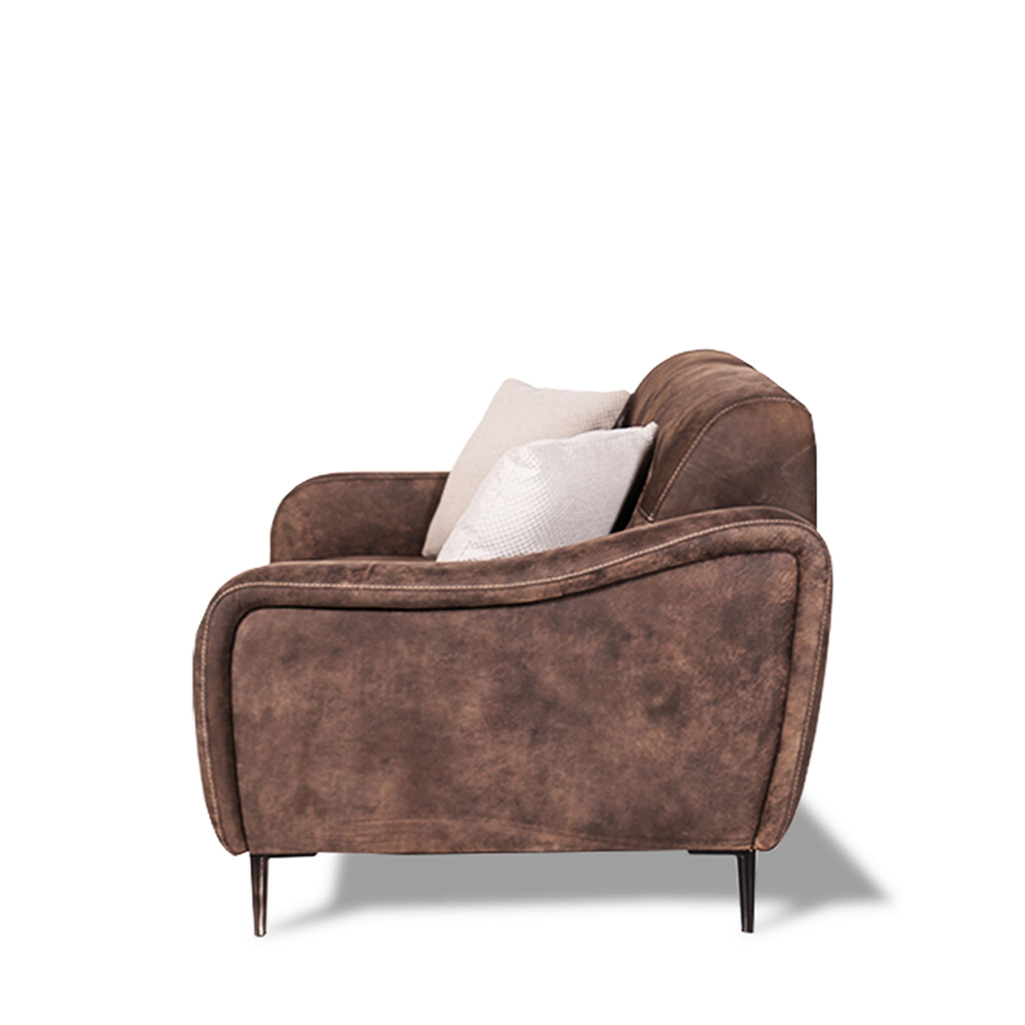Fonzie Brown Leather 2-Seater Sofa Tribeca Collection - Alternative view 2