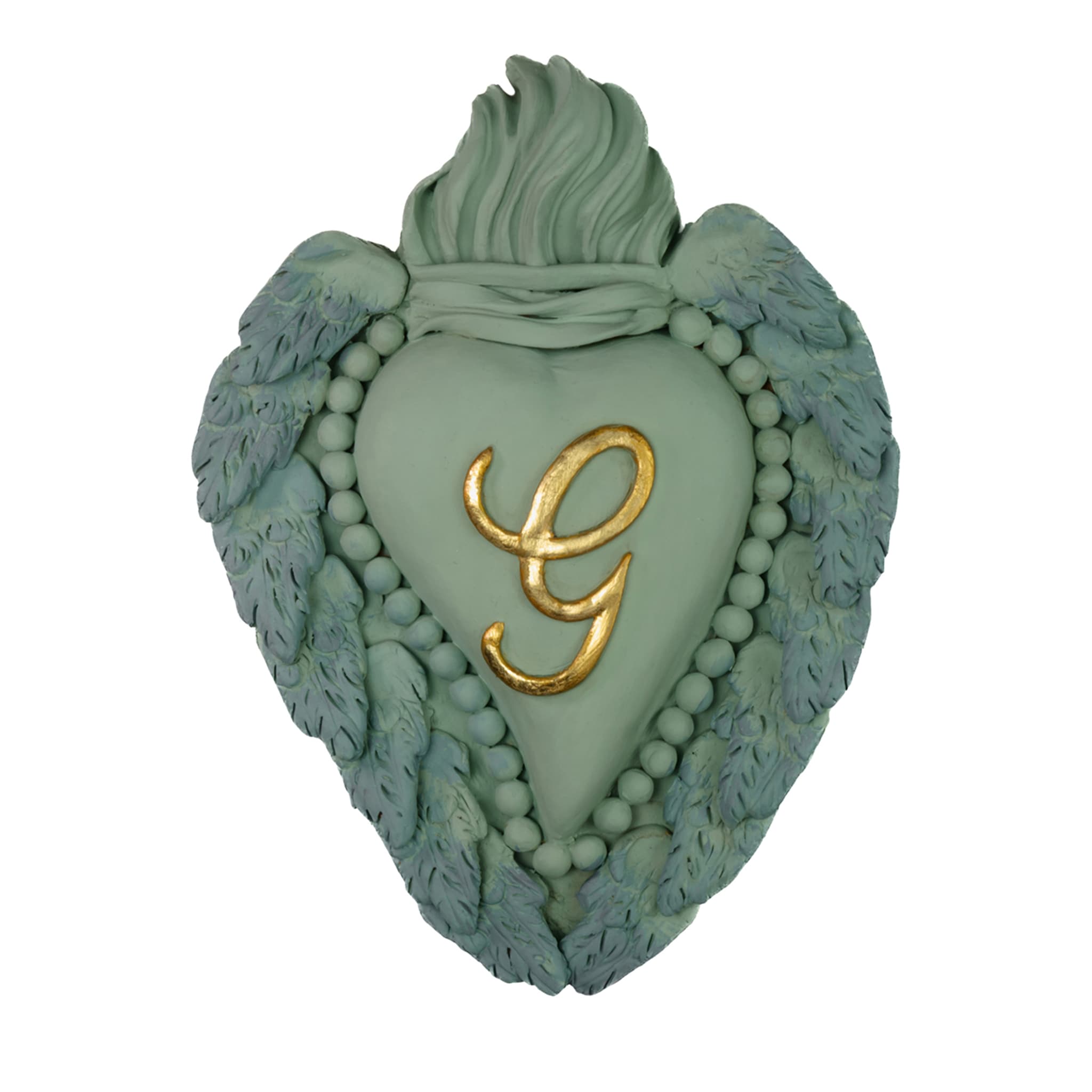Call Me By Your Name Teal Ceramic Heart - Main view