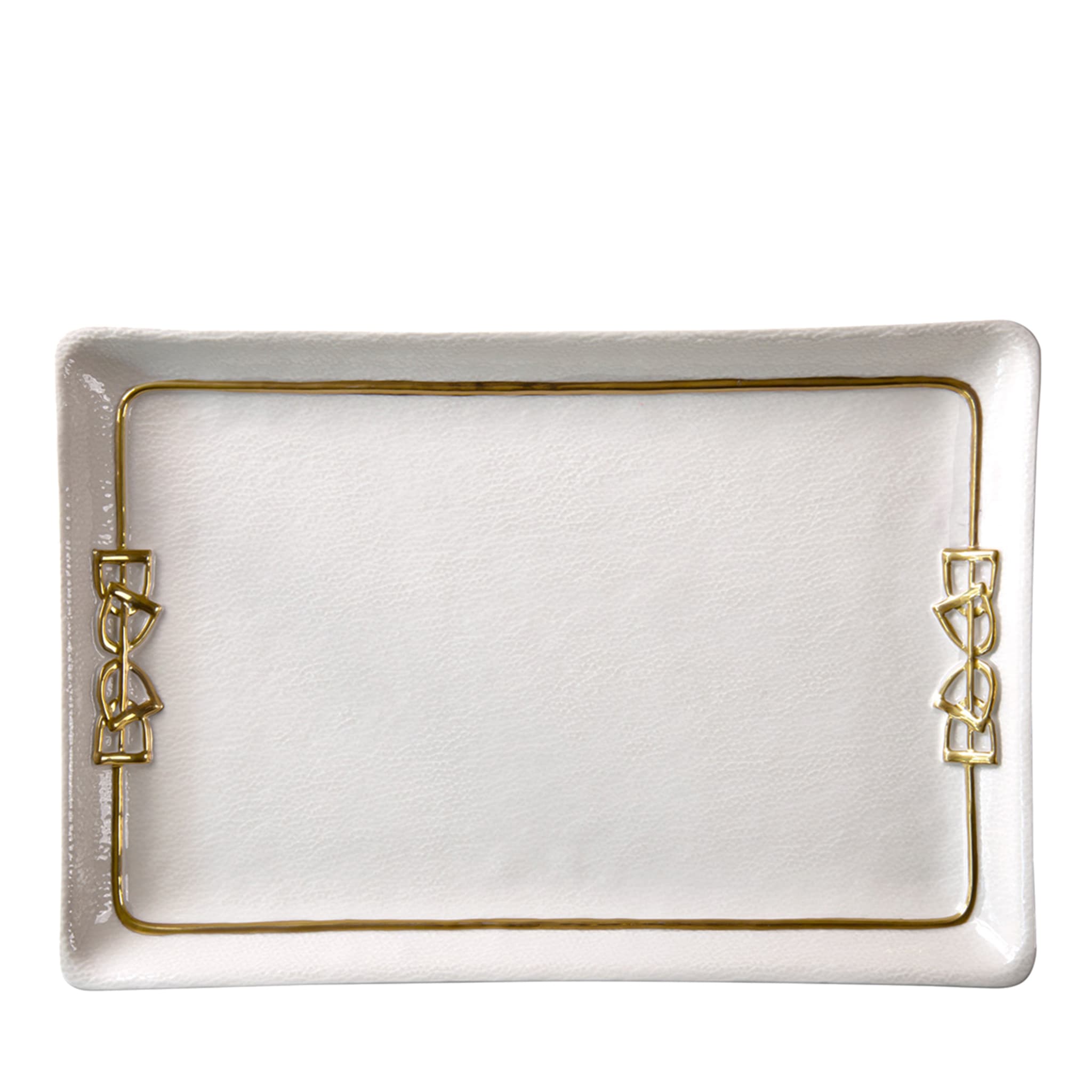 DRESSAGE TRAY - WHITE AND GOLD - Main view