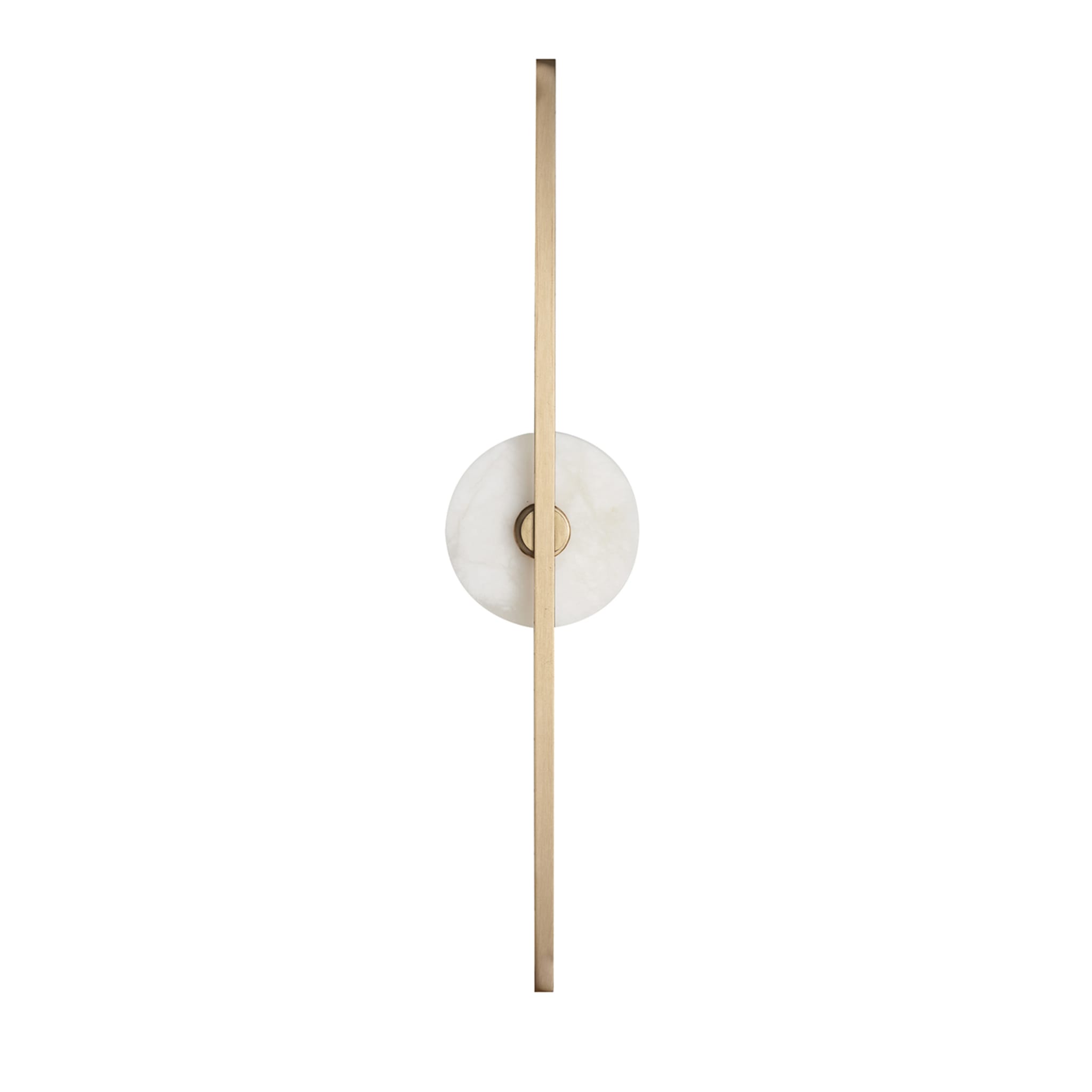 Essential Stick in Satin Brass and Alabaster Wall Lamp - Main view