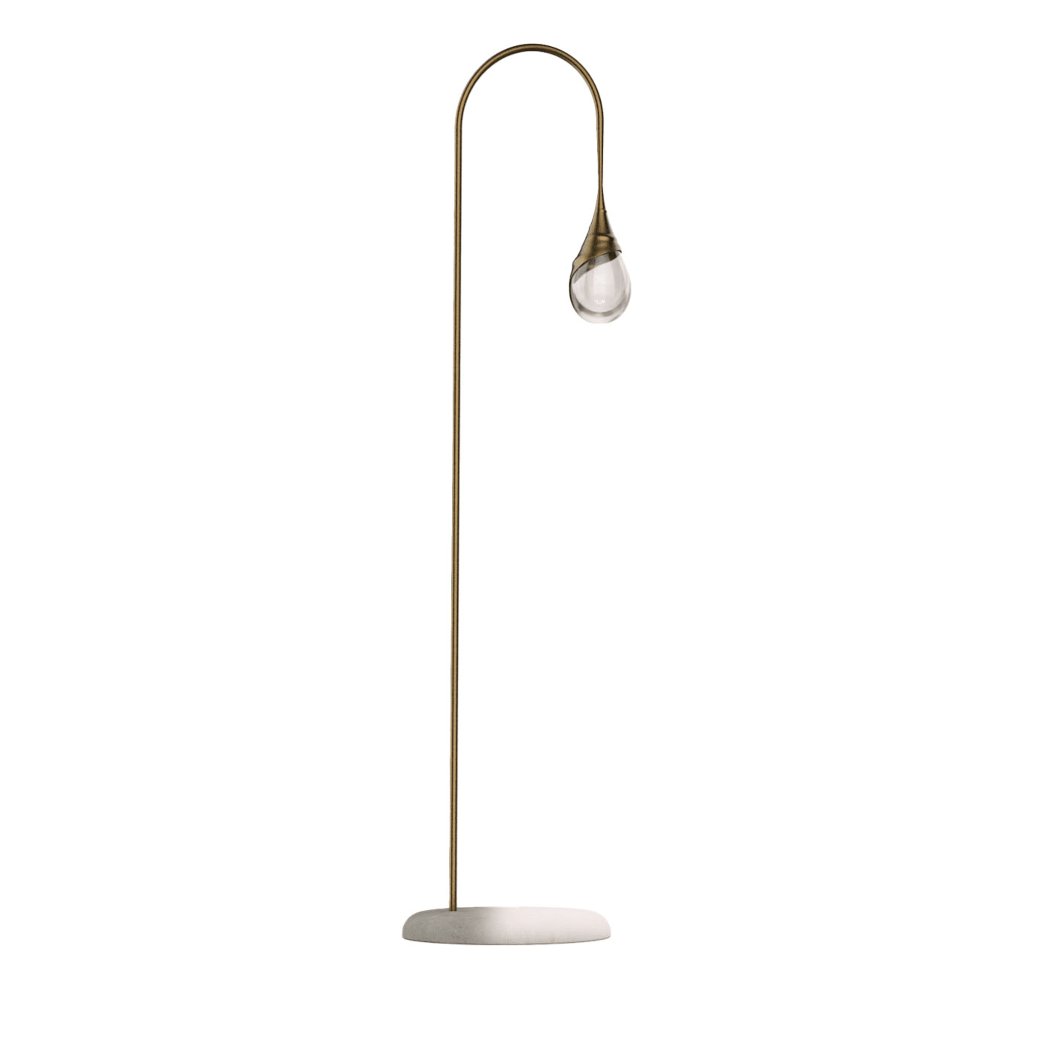 Perpetua Floor Lamp in Brass and Blown Glass - Main view