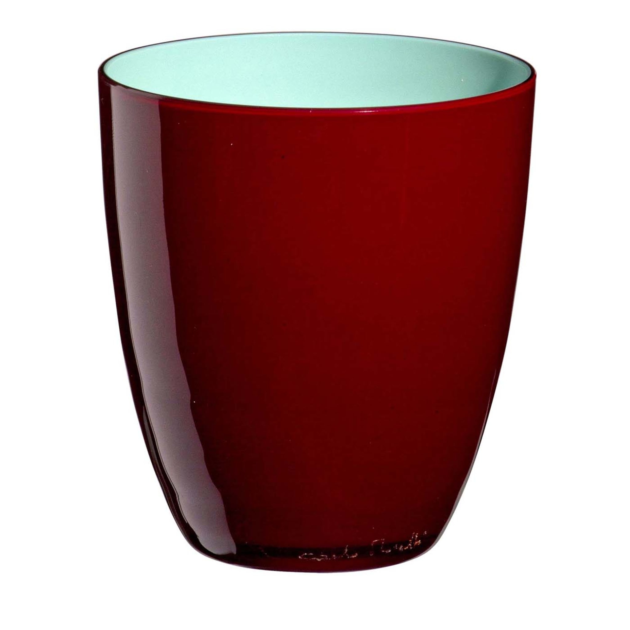 Pirus Red and Turquoise Glass by Carlo Moretti - Main view