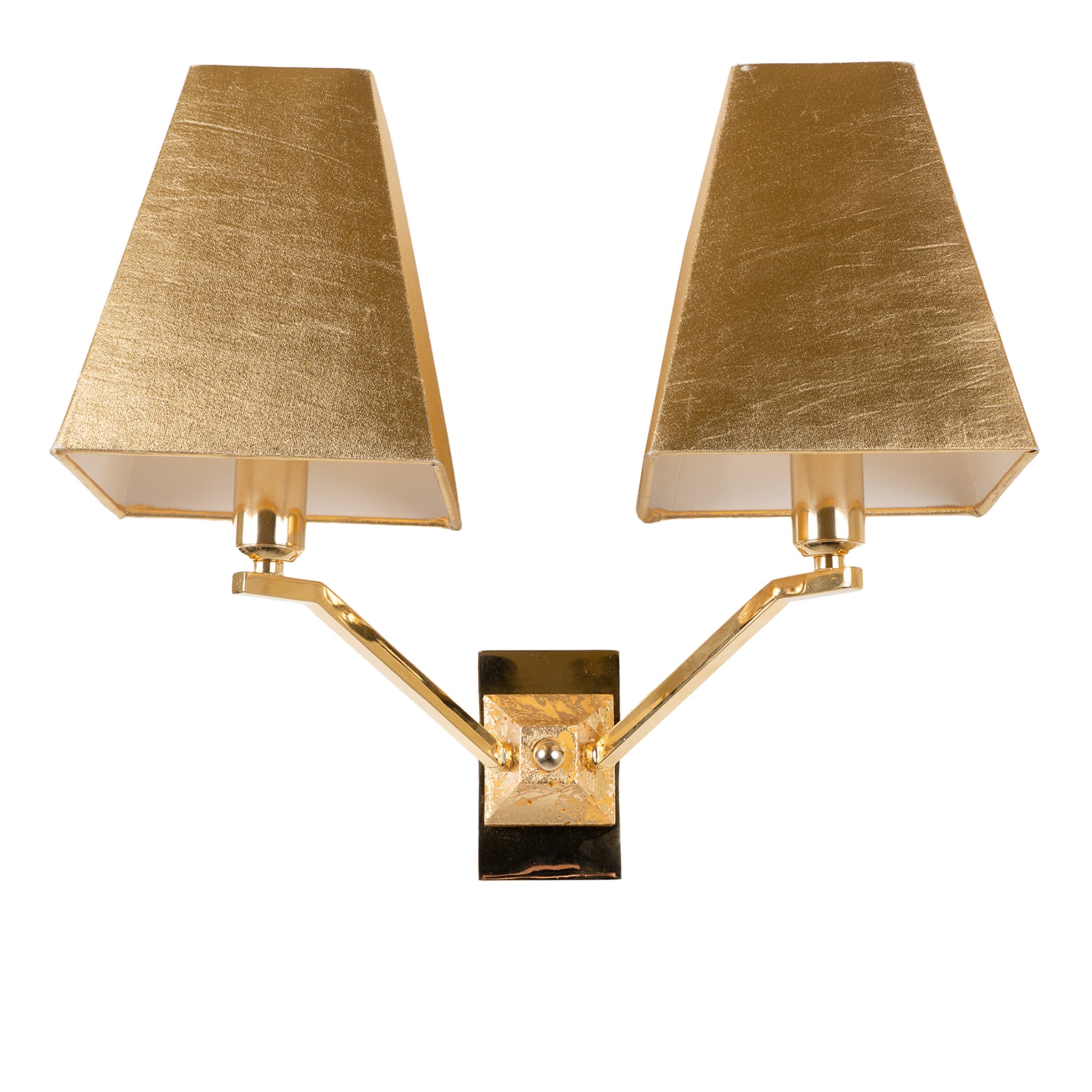 2-Light Gold-Leaf Wall Lamp - Main view