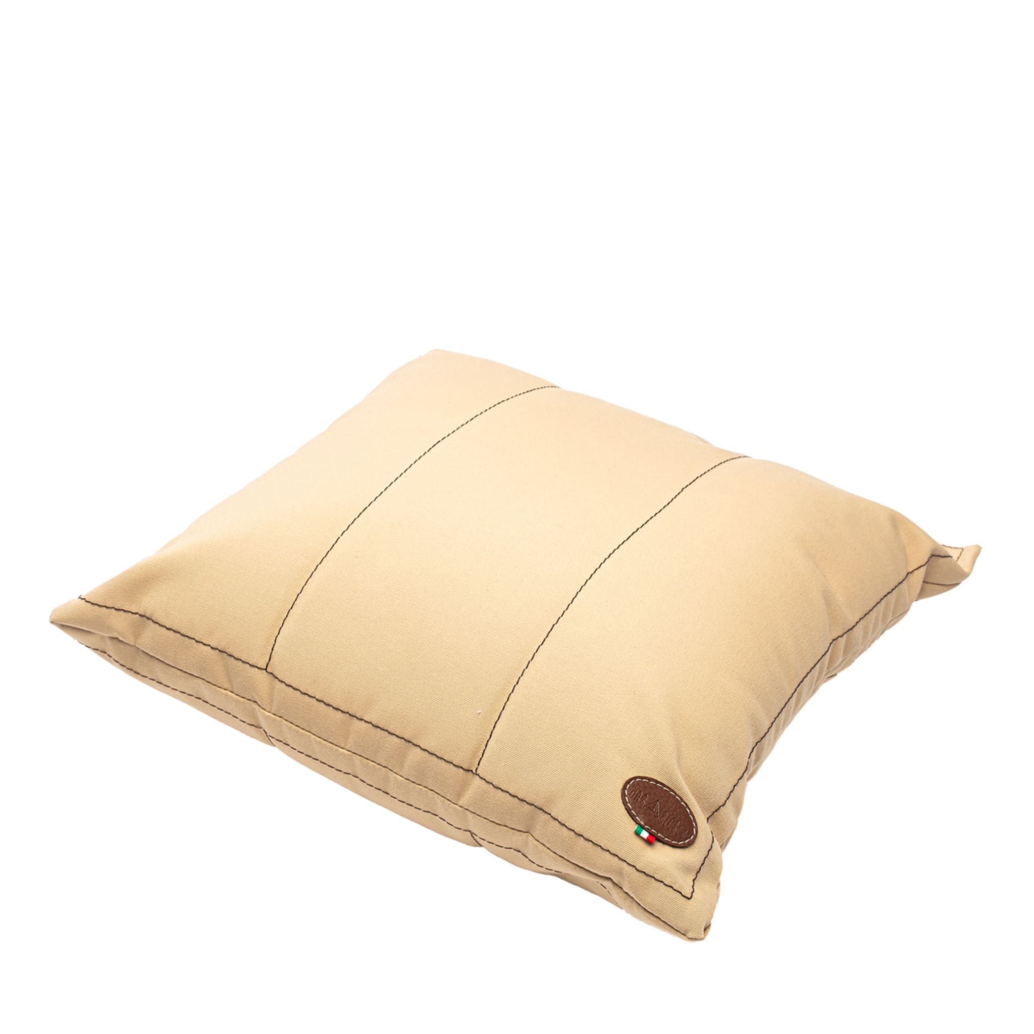 Set of 2 Square Water-Resistant Beige Cushions - Main view