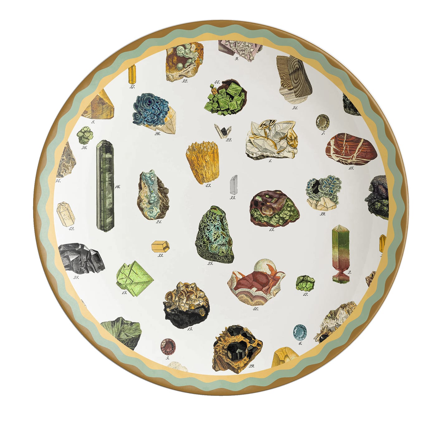 Cabinet de Curiosités Mineral Stones Dinner Plate - Grand Tour by Vito Nesta