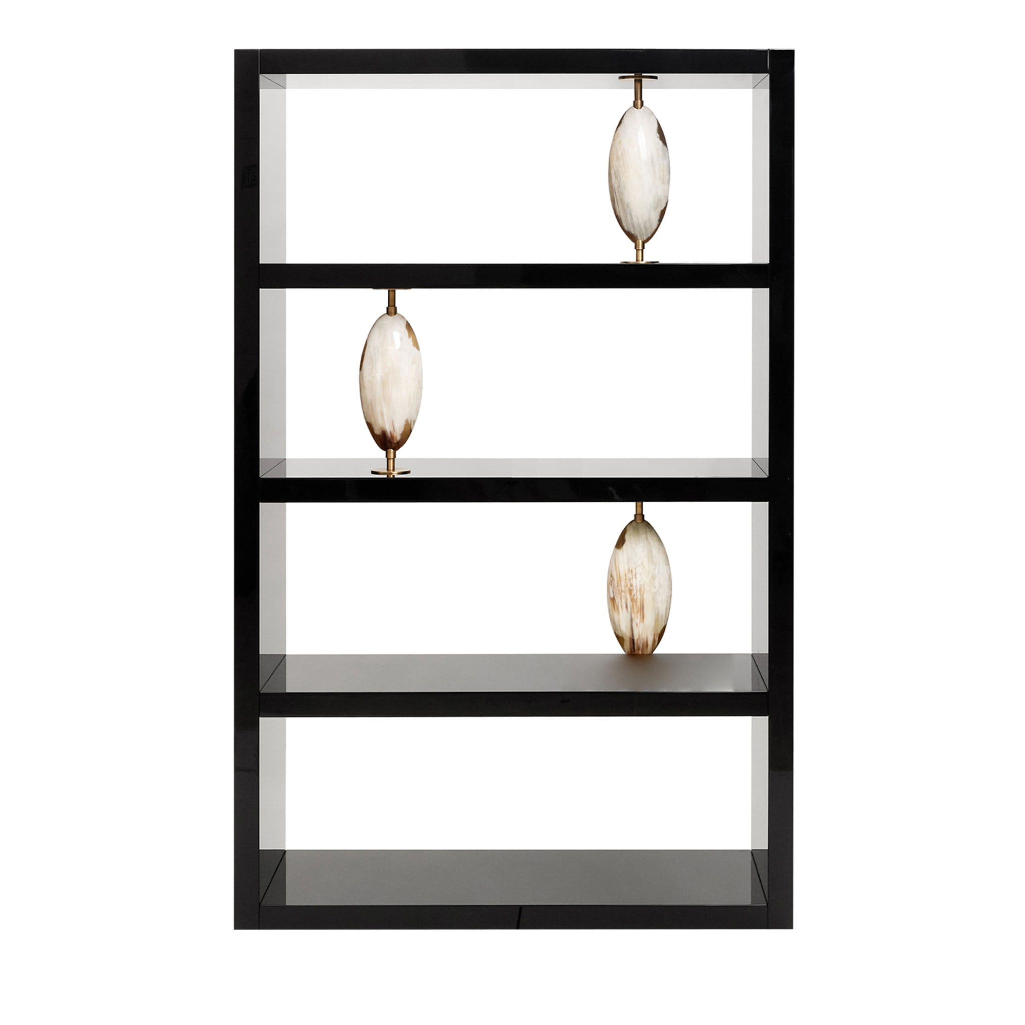 Procopia 4-Shelf Black Bookcase - Main view