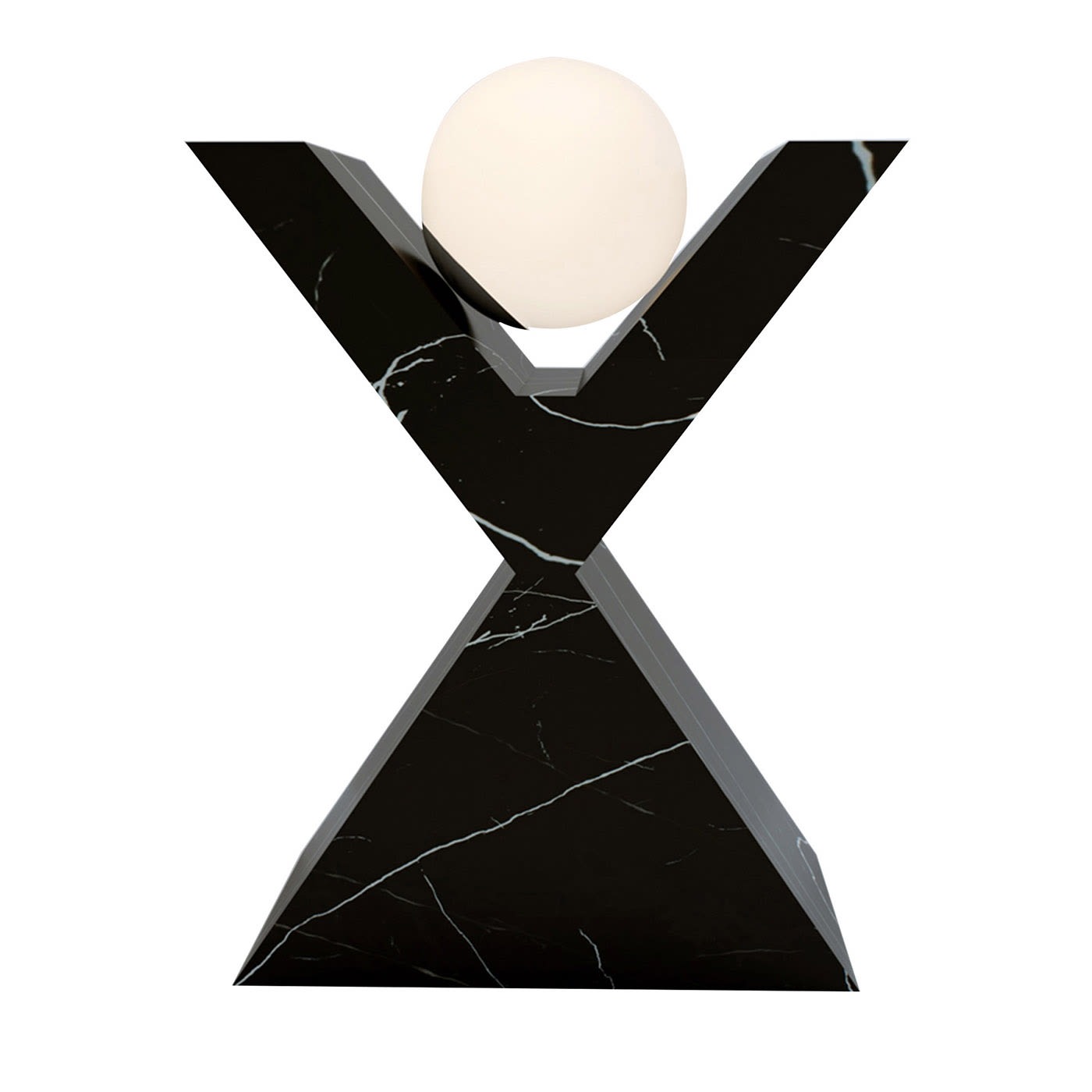 X-Shaped Luminous Marquinia Sculpture - Dimarmo