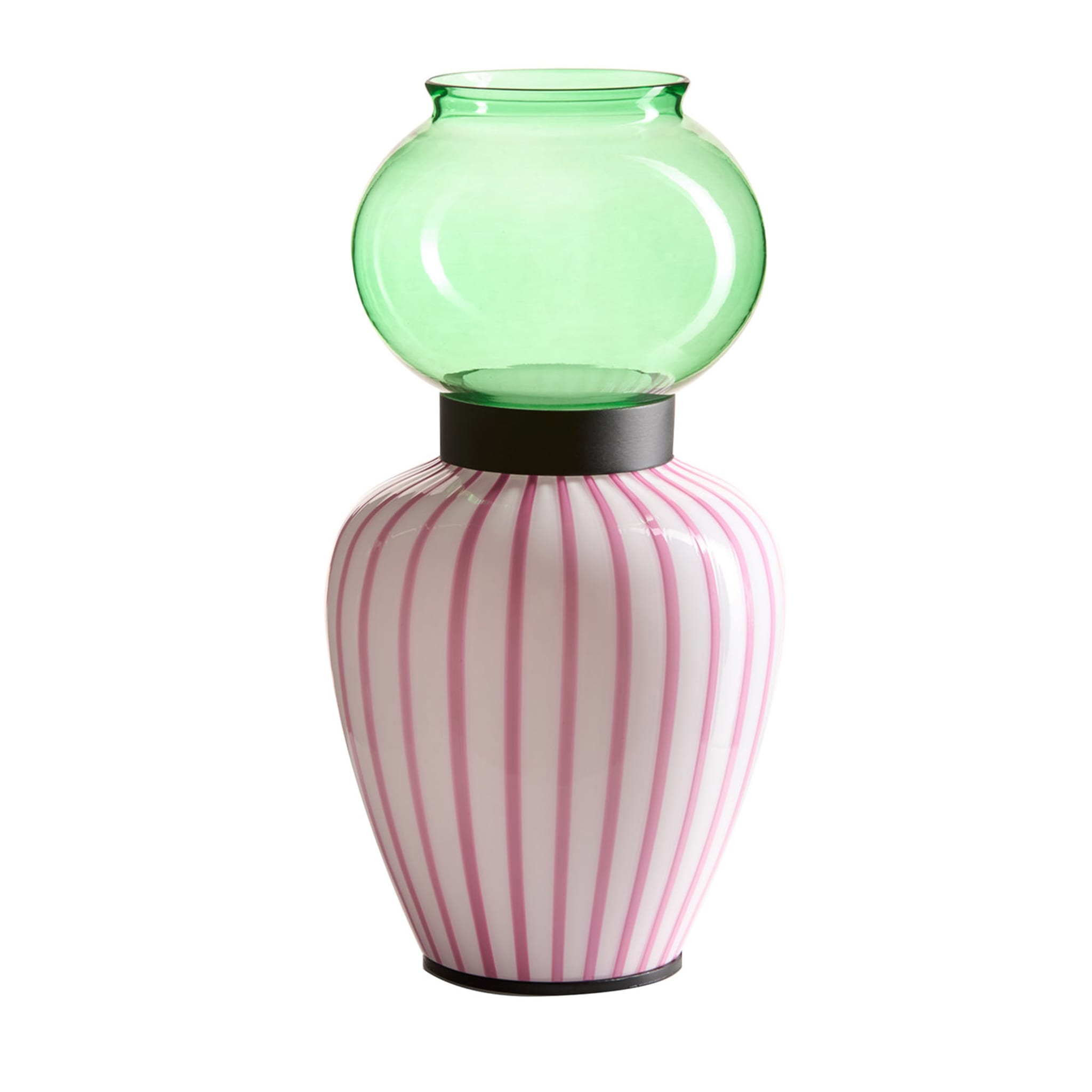 Layla Pink Striped Table Lamp by Serena Confalonieri - Main view