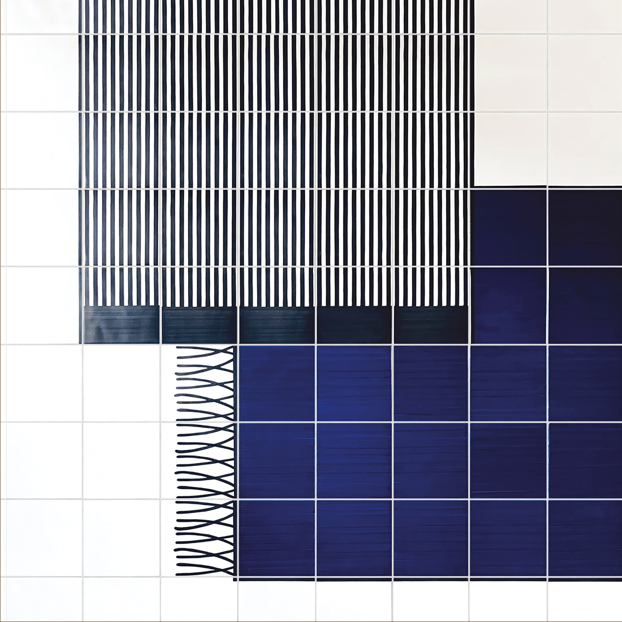 Carpet Total Blue Ceramic Composition by Giuliano Andrea dell’Uva 200 x 100 - Alternative view 2