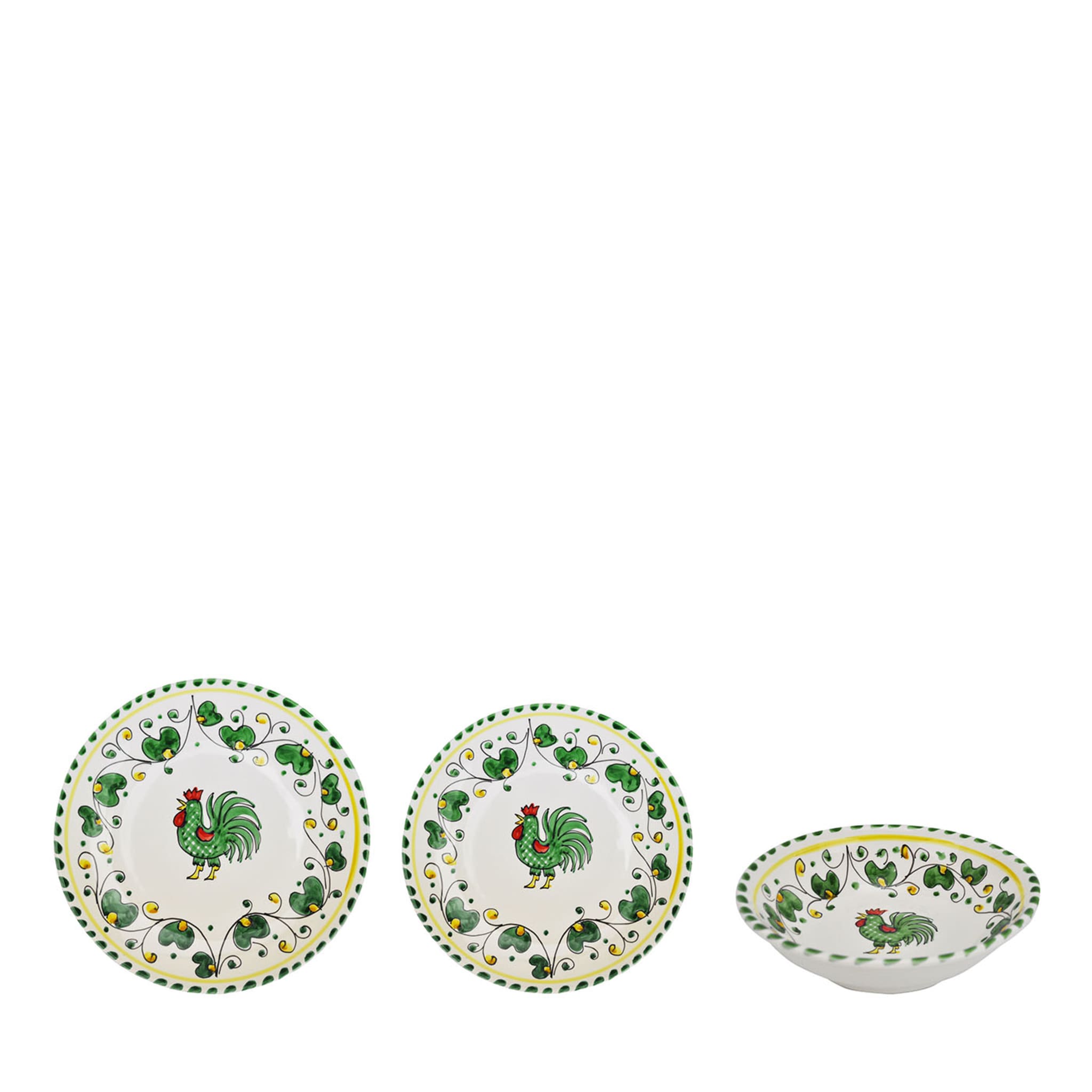 Galletto Green Set of 18 Plates - Main view