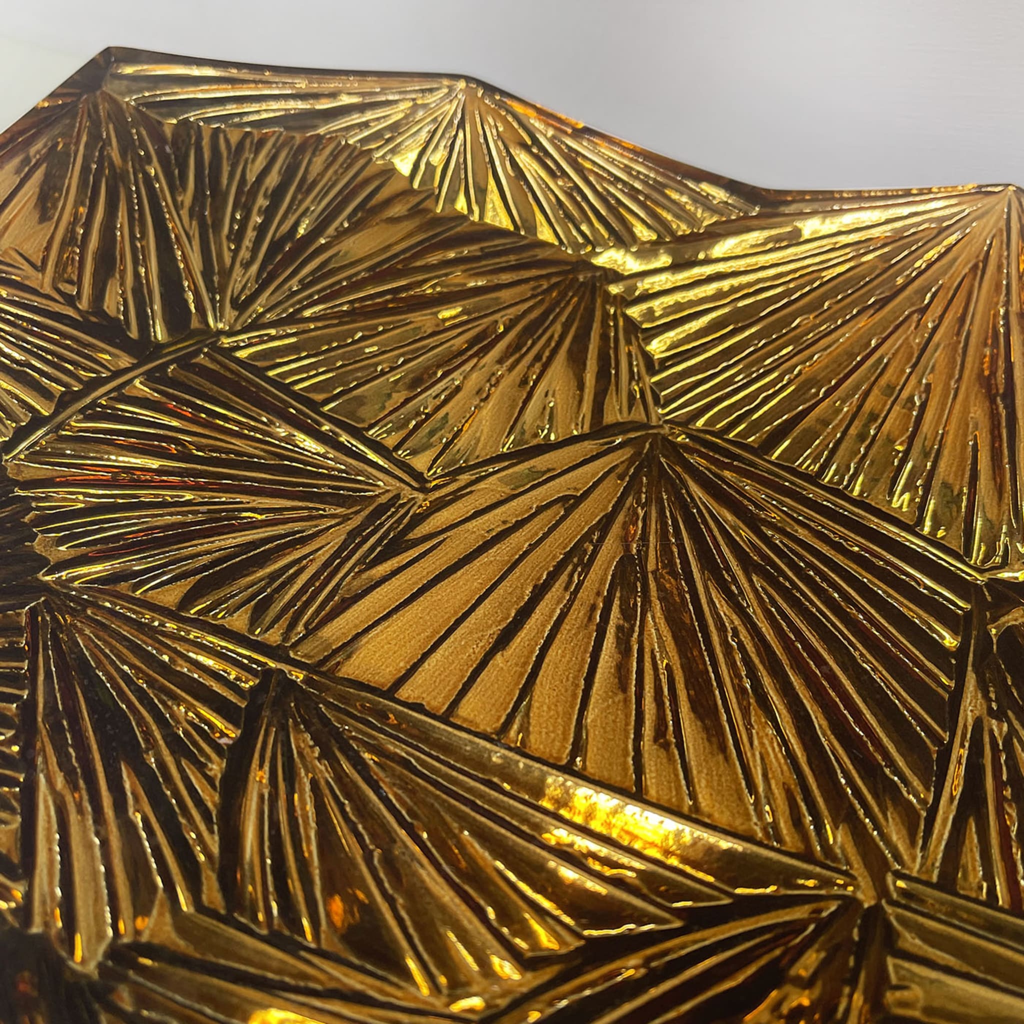 Artistic Amber & Gold Crystal Centerpiece - Alternative view 1
