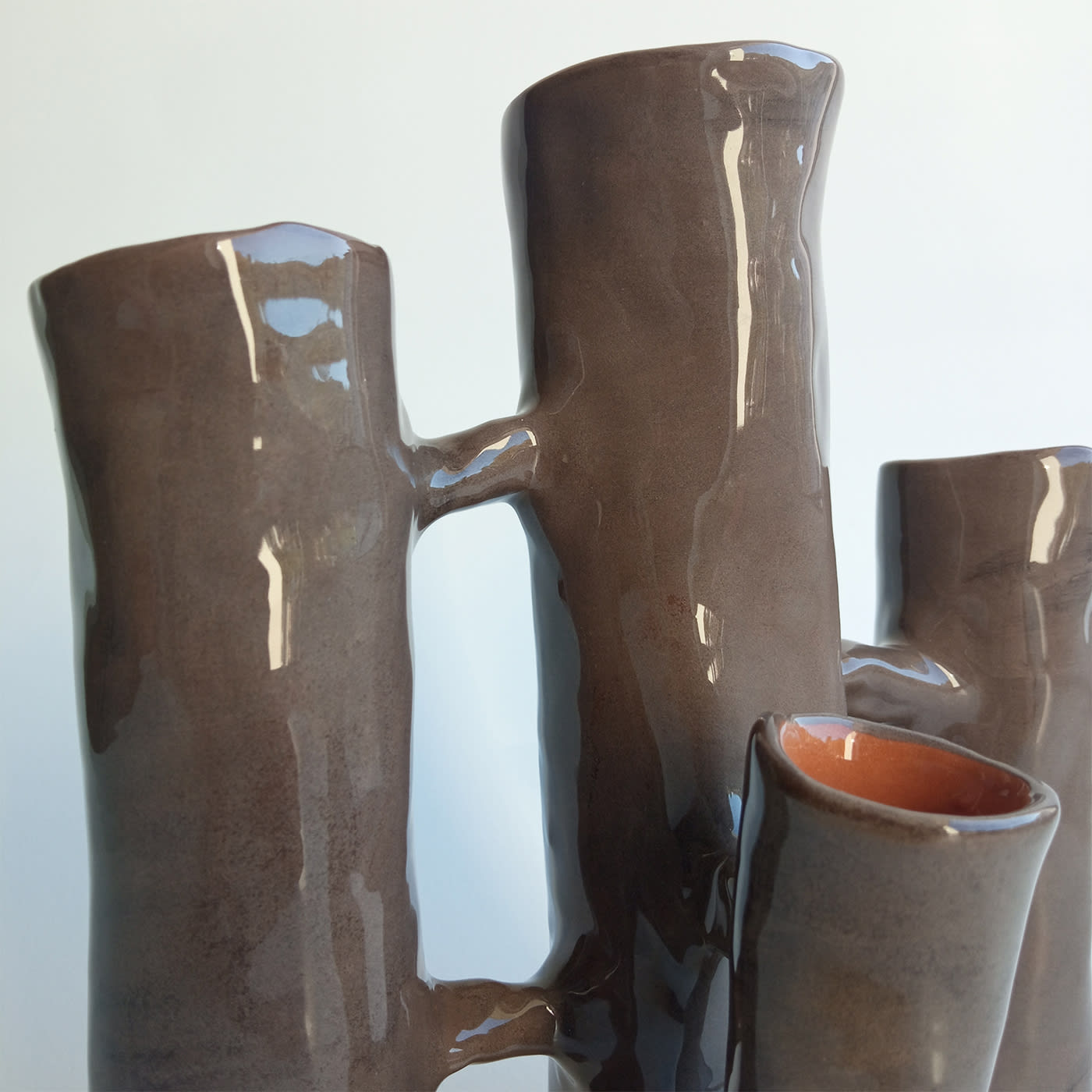 Vasi Comunicanti 4-Element Brown Vase/Sculpture Chiara Berta - Artemest