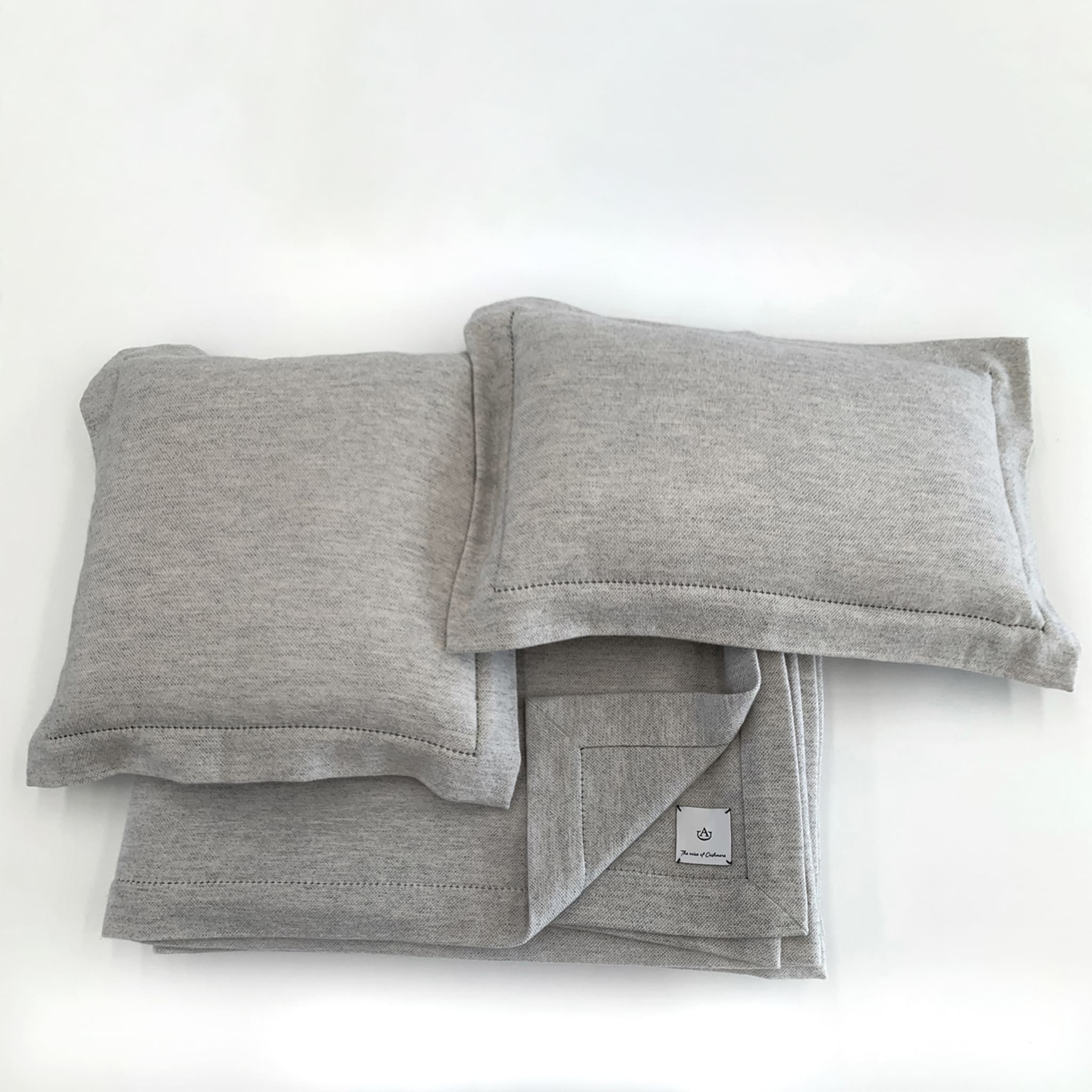 Dalia A Jour Gray Rectangular Pillow - Alternative view 1