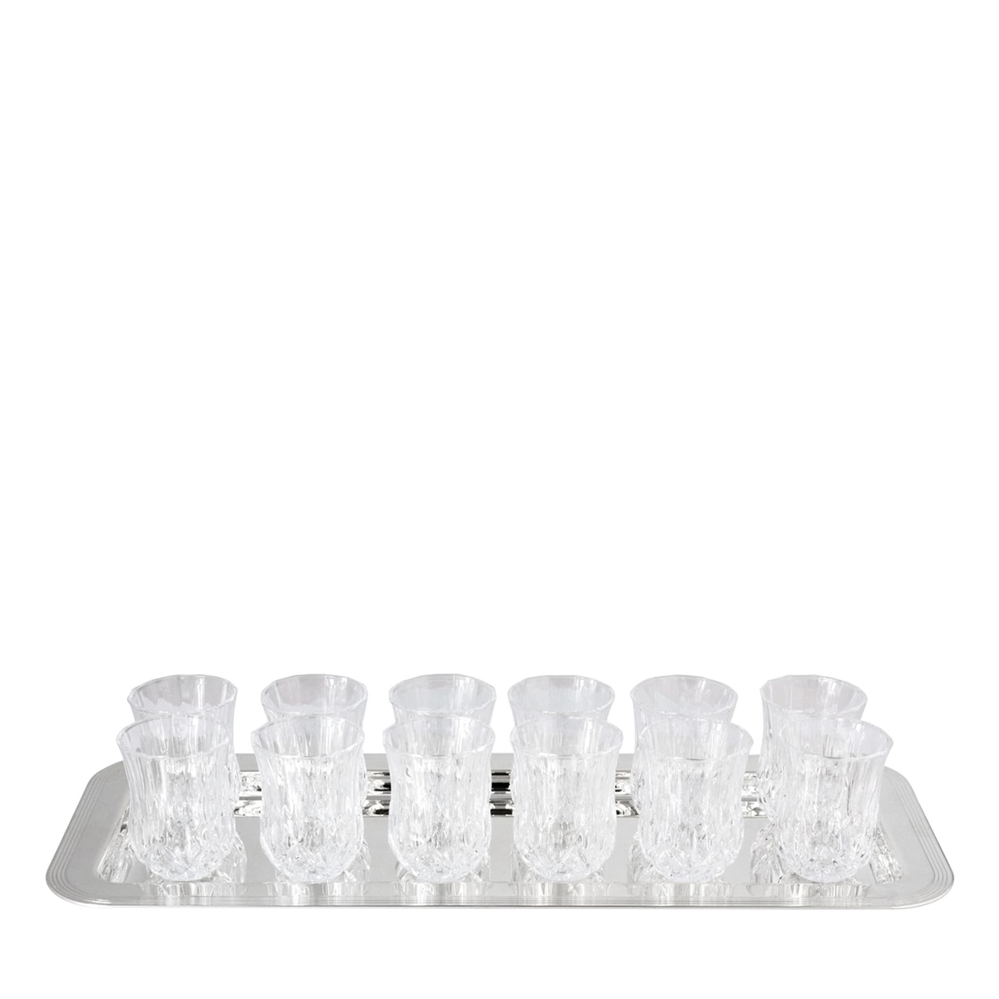 Conio Set of 12 Liquor Glasses with Tray - Main view
