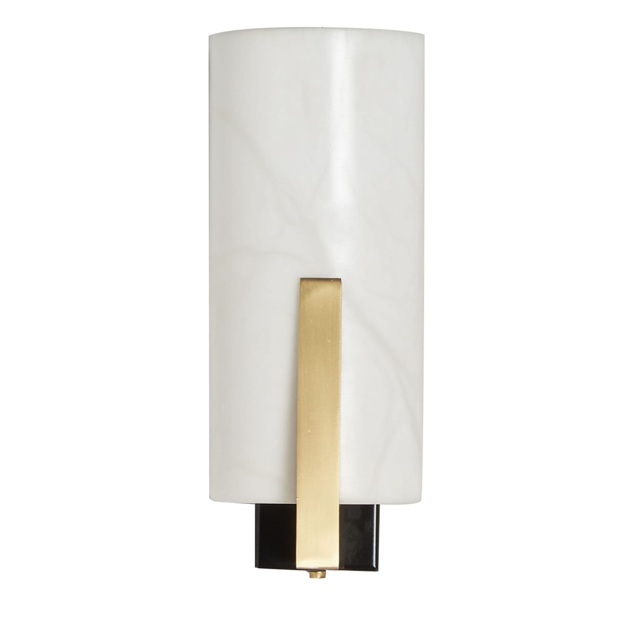 "Zeno" Wall Sconce in Satin Brass, Mat Black and Alabaster - Main view
