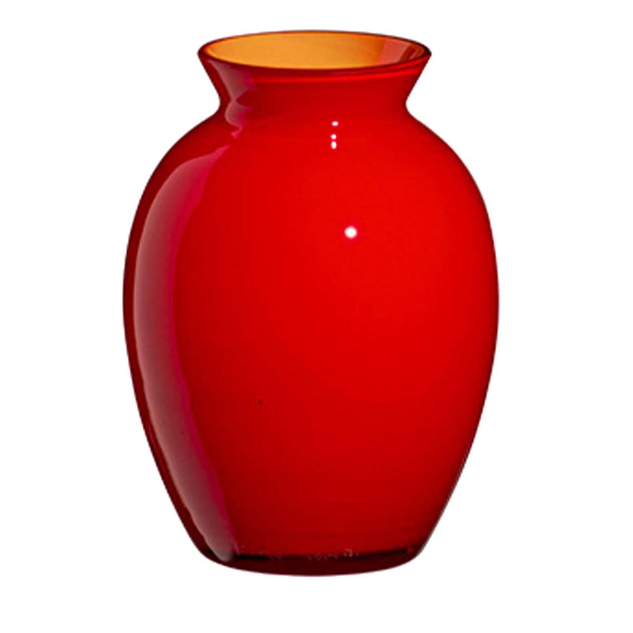 Vase extra-petit rouge et orange Lopas de Carlo Moretti - Vue principale