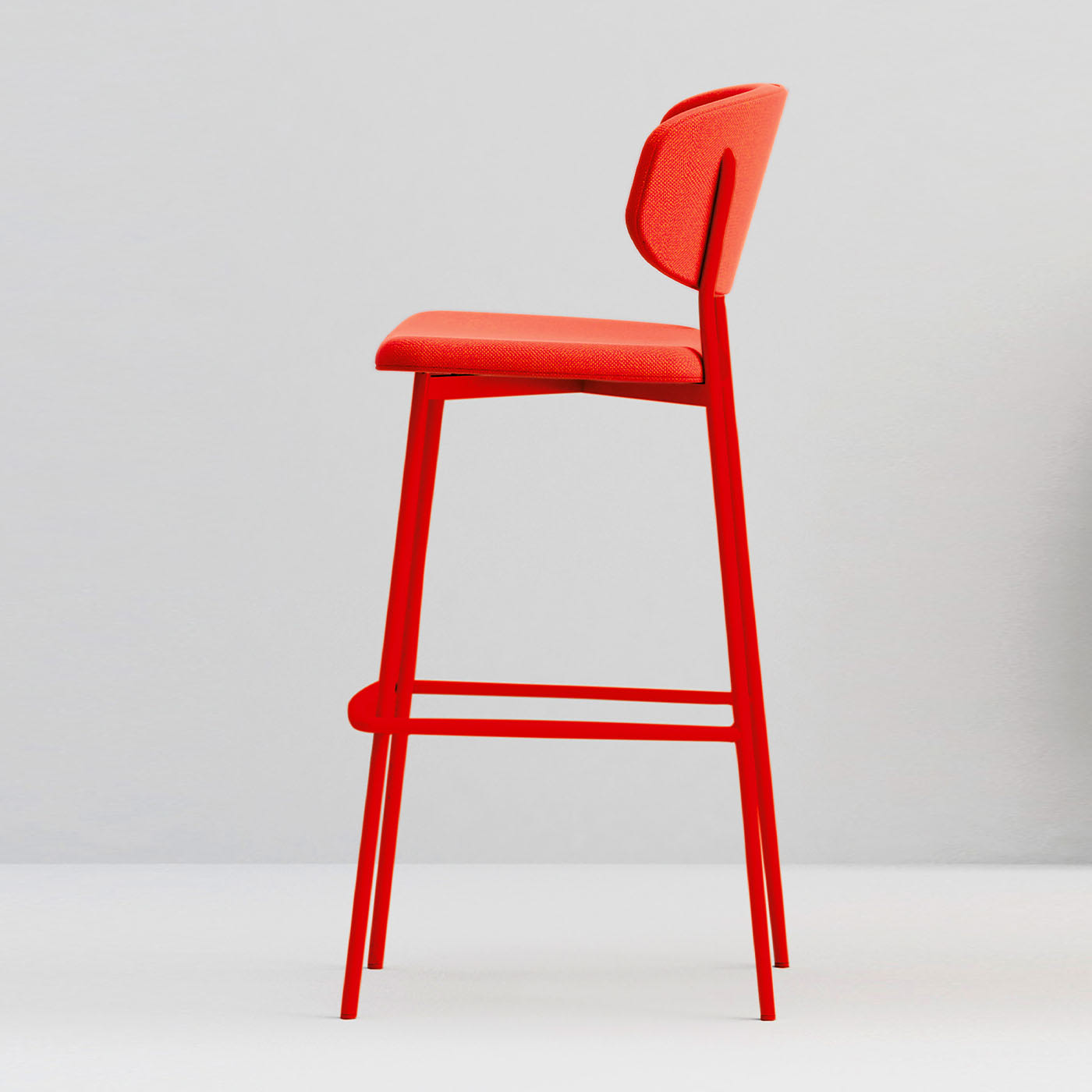 Wround Red Stool By Copiosa Lab Copiosa Artemest 