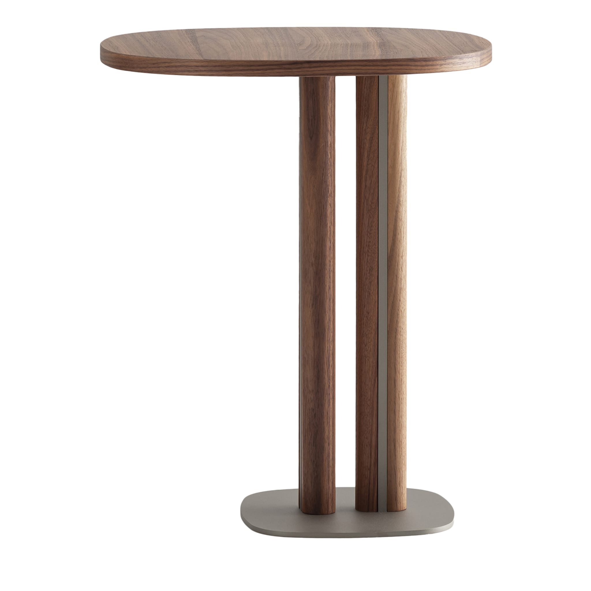 Manhattan Tall Asymmetrical Walnut Side Table - Main view