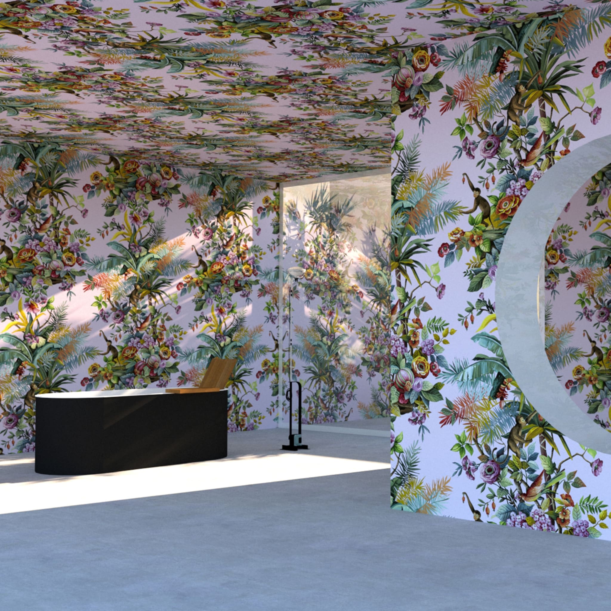 Jungle Exotic Lilac Wallpaper - Alternative view 1