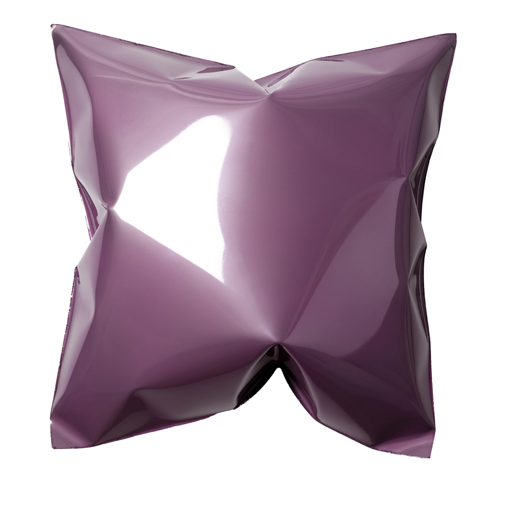 Square Purple Pillow-Shaped Wall Sculpture - Main view