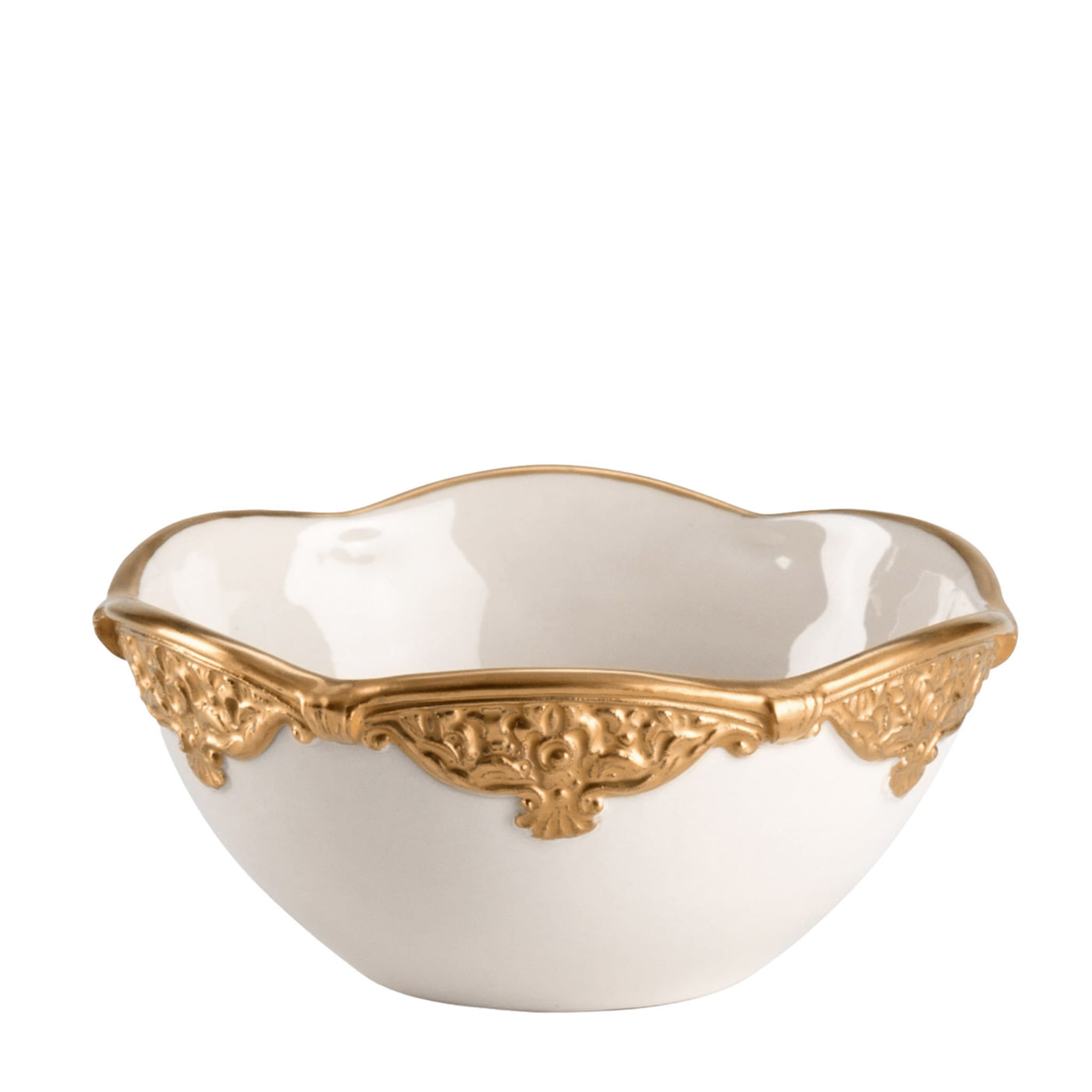 Caterina Extra-Small White & Gold Bowl - Main view