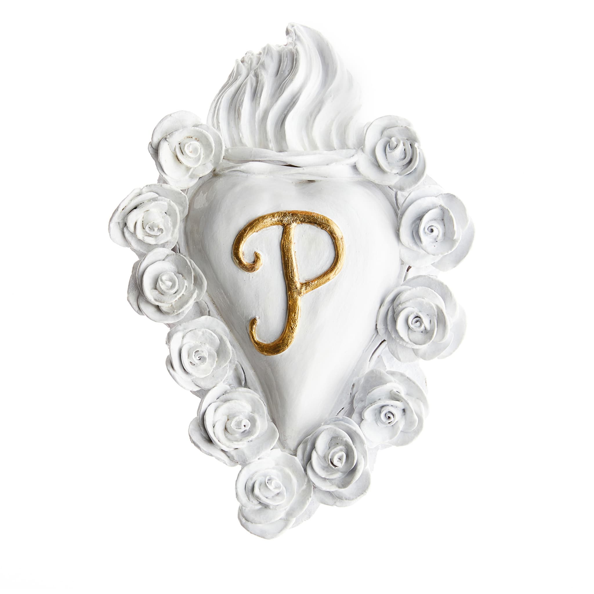 MISS WITH INITIAL WHITE CERAMIC HEART - Main view