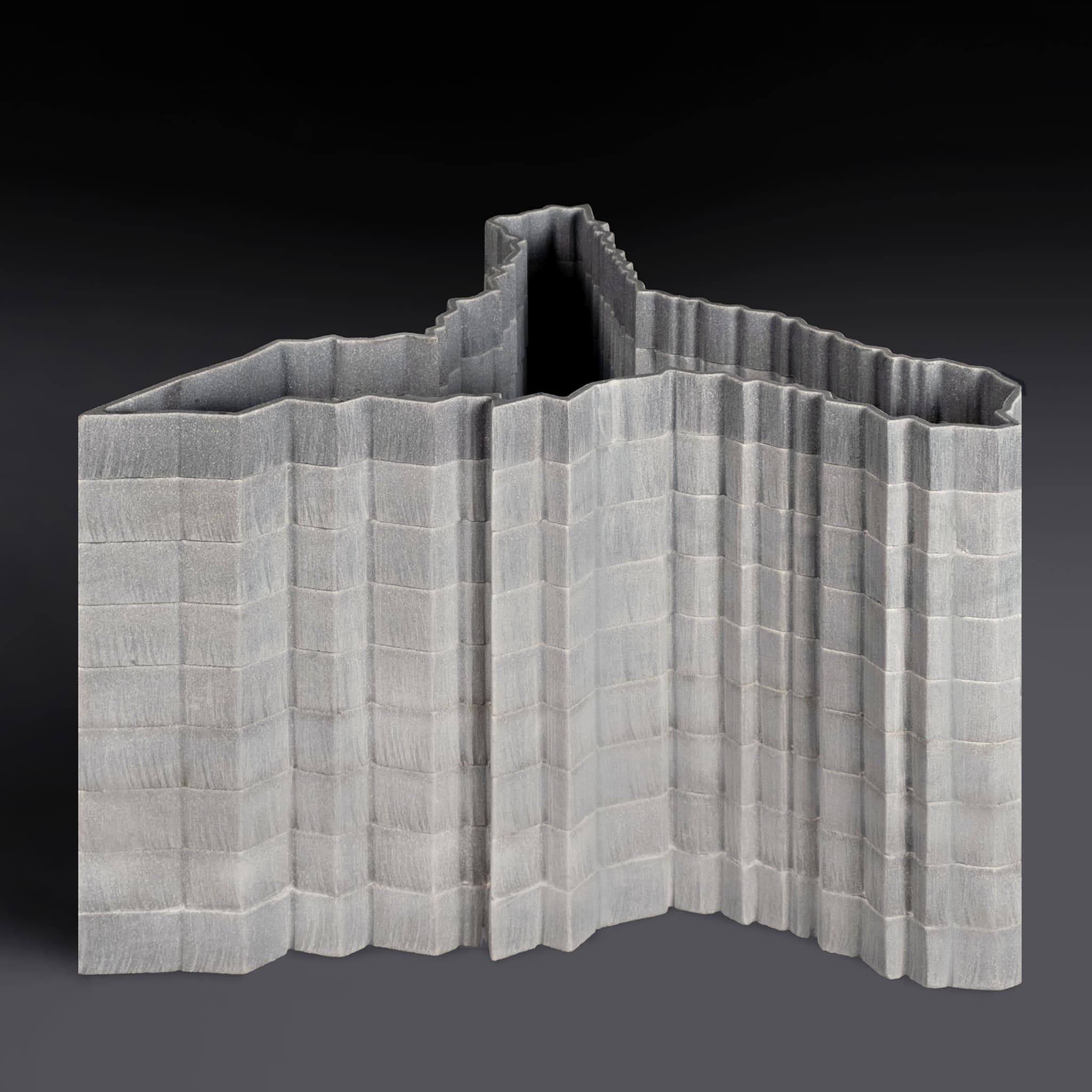 Vaso Stripes Bardiglio Marble #3 di Paolo Ulian - Vista alternativa 1
