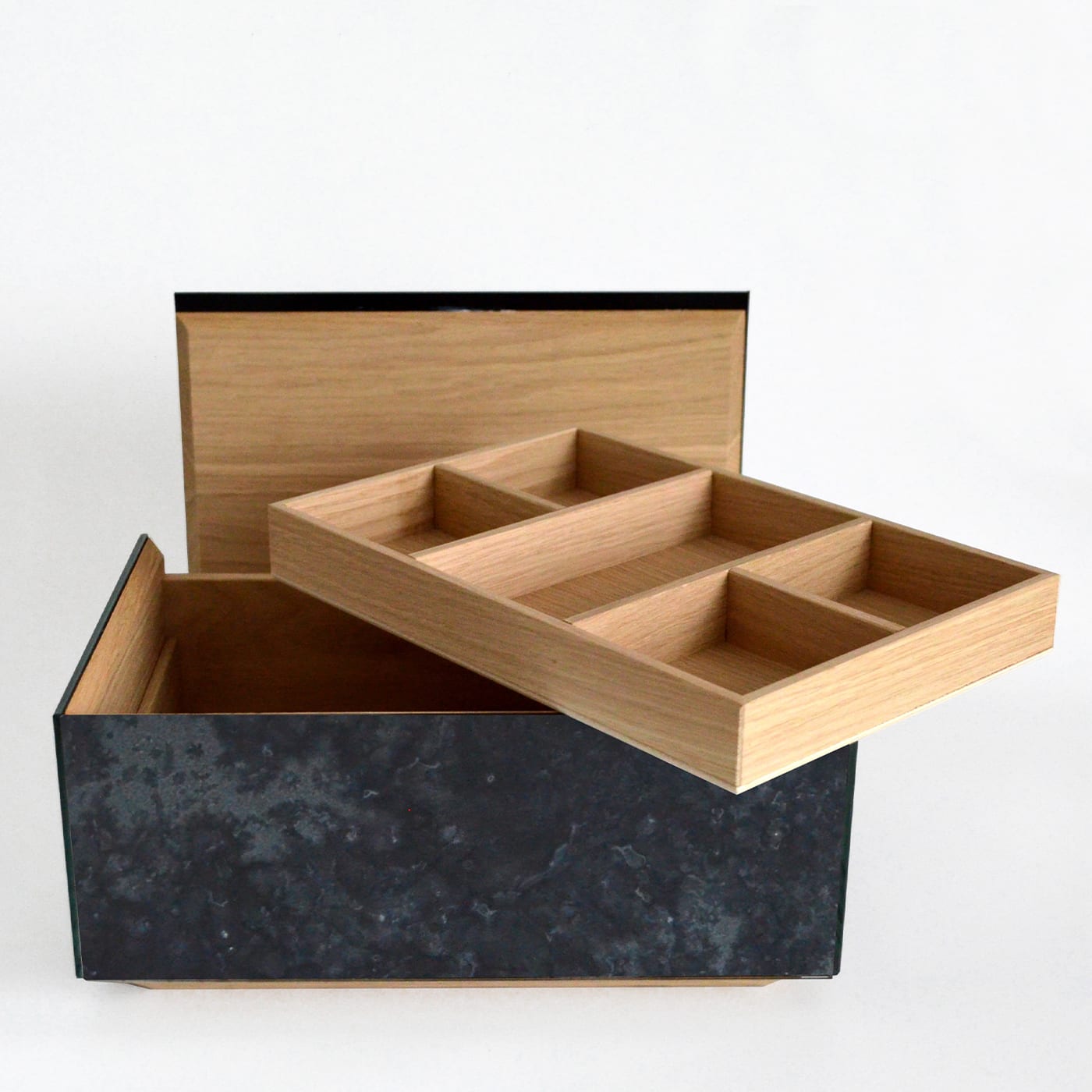 Black Wood Storage Box