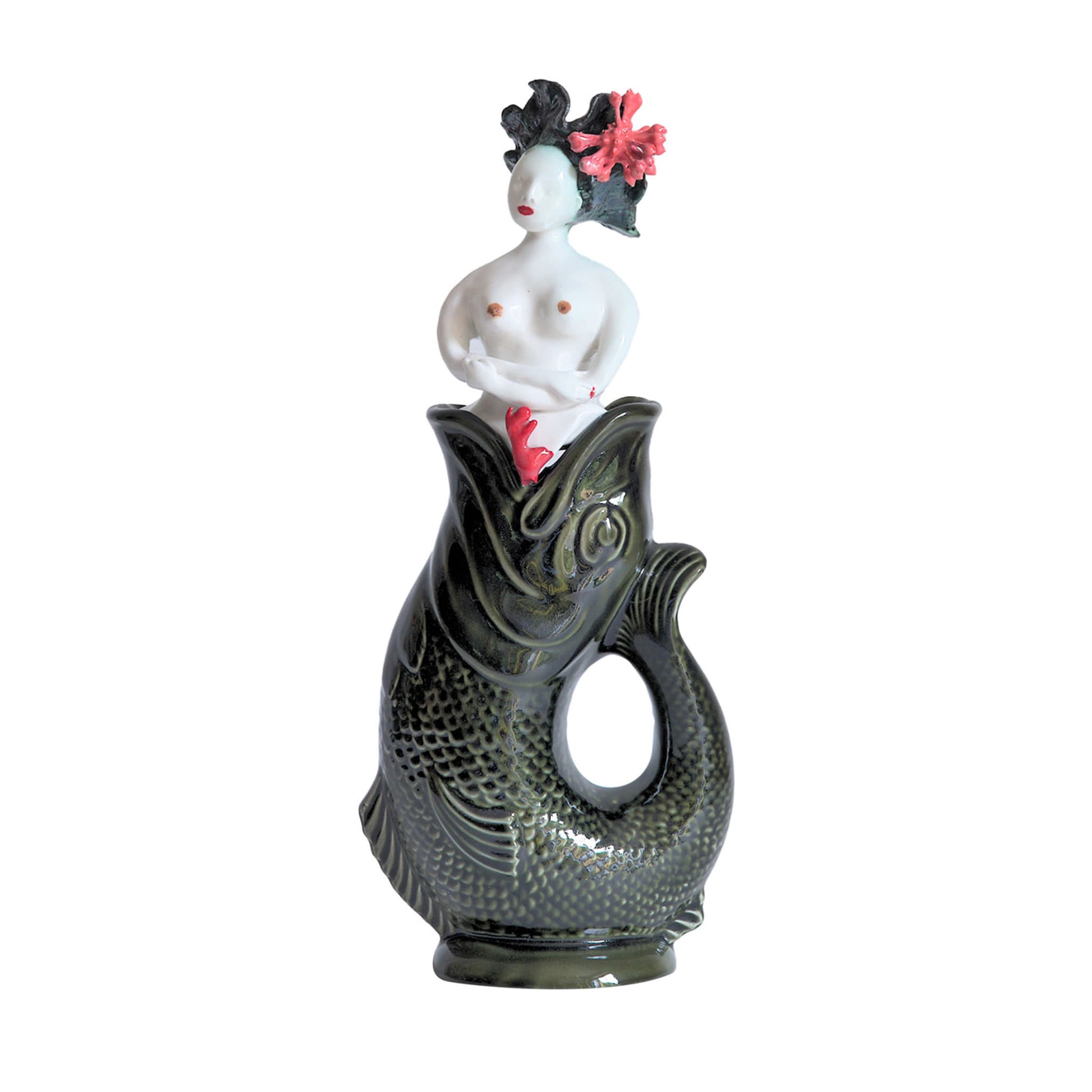 Le Babe Delfina Green ceramic vase - Main view
