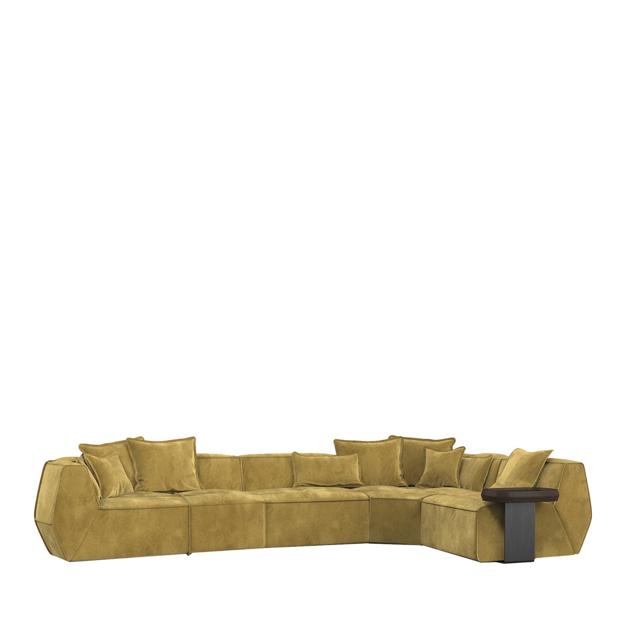 Infinito Acid Green Leather Sofa by Lorenza Bozzoli - Main view