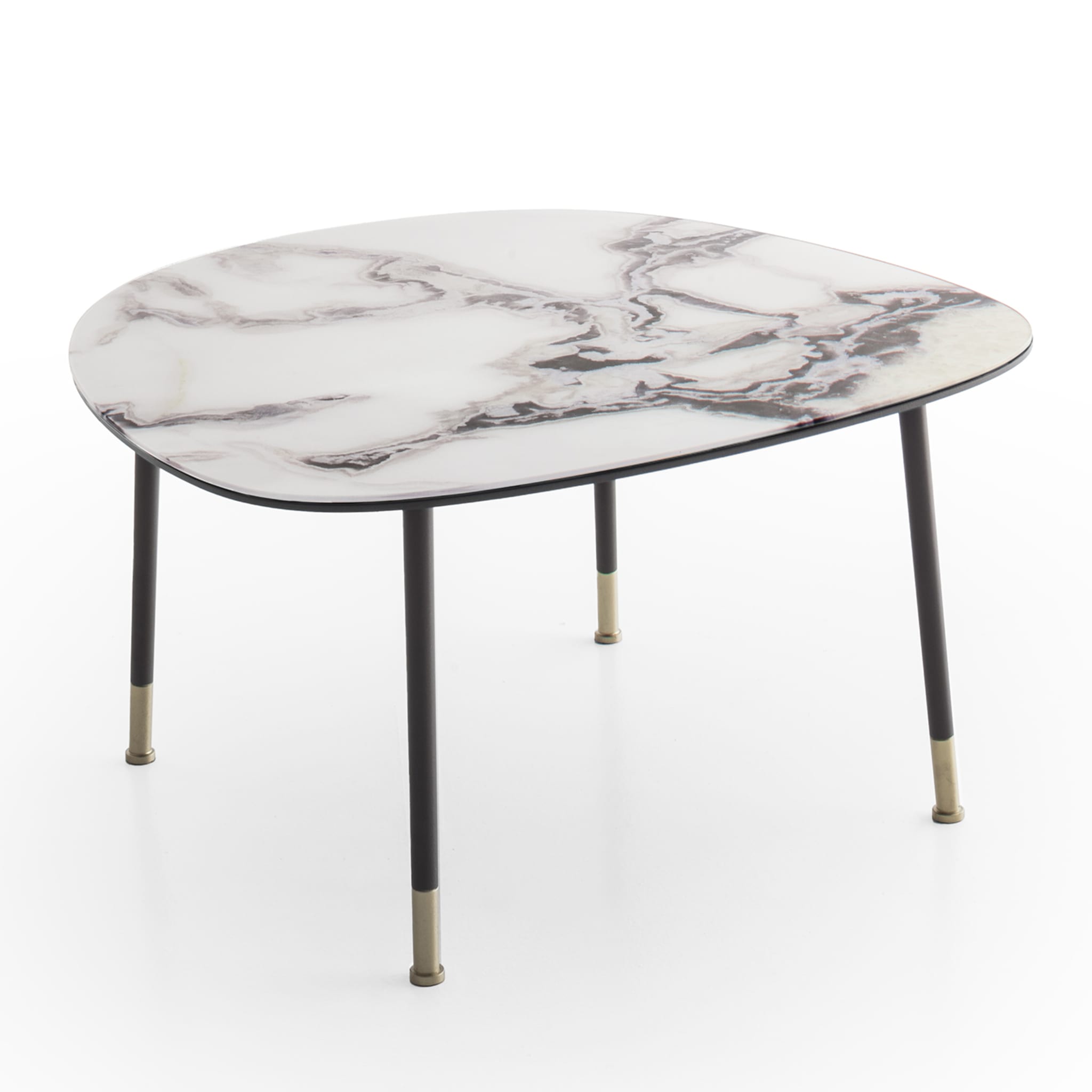 Pebble Large Trinity White Marble-Effect Coffee Table - Alternative view 2