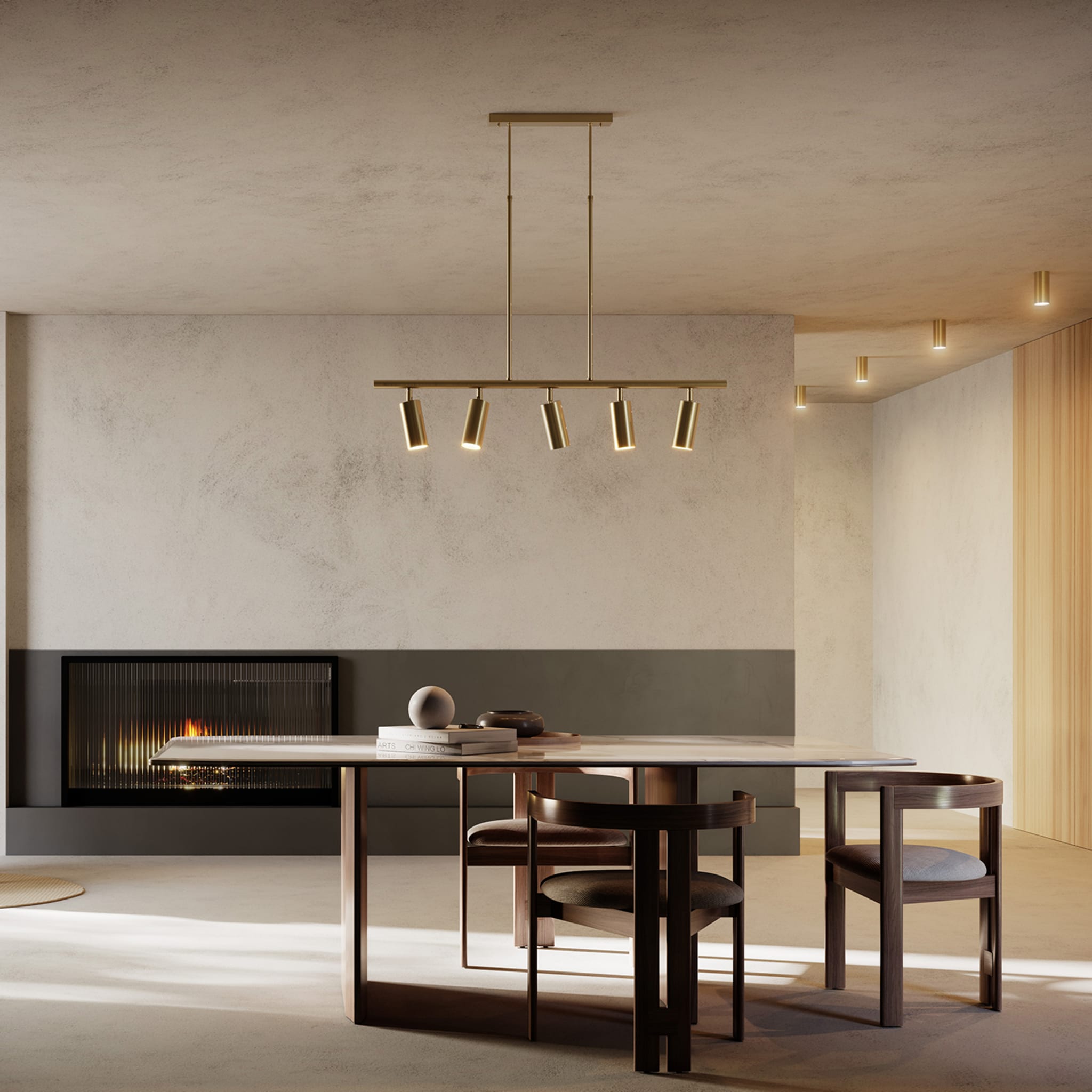 Girasoli Natural Brass Ceiling Lamp - Alternative view 2