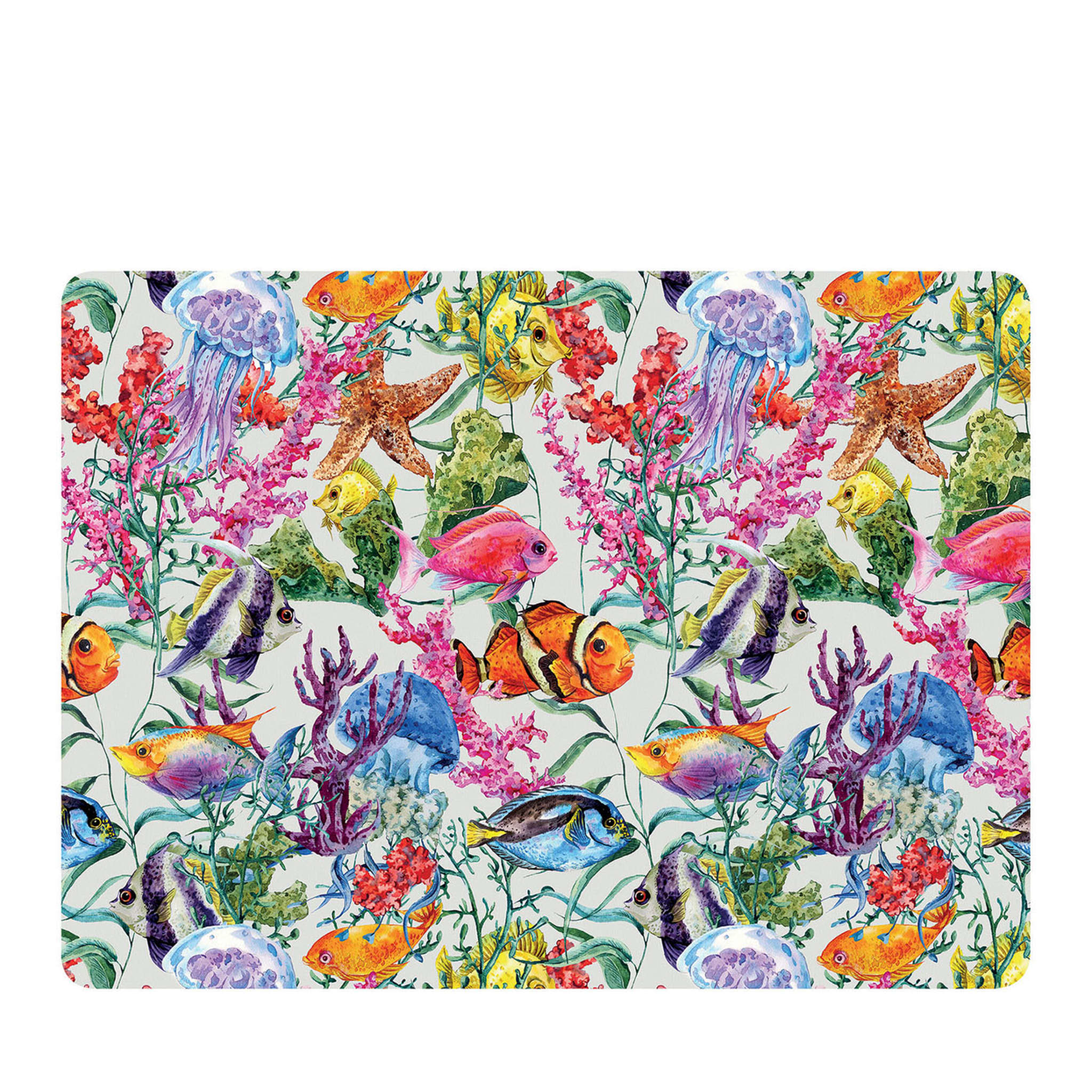 Fish Party Turquoise Set of 2 Rectangular Placemats - Main view