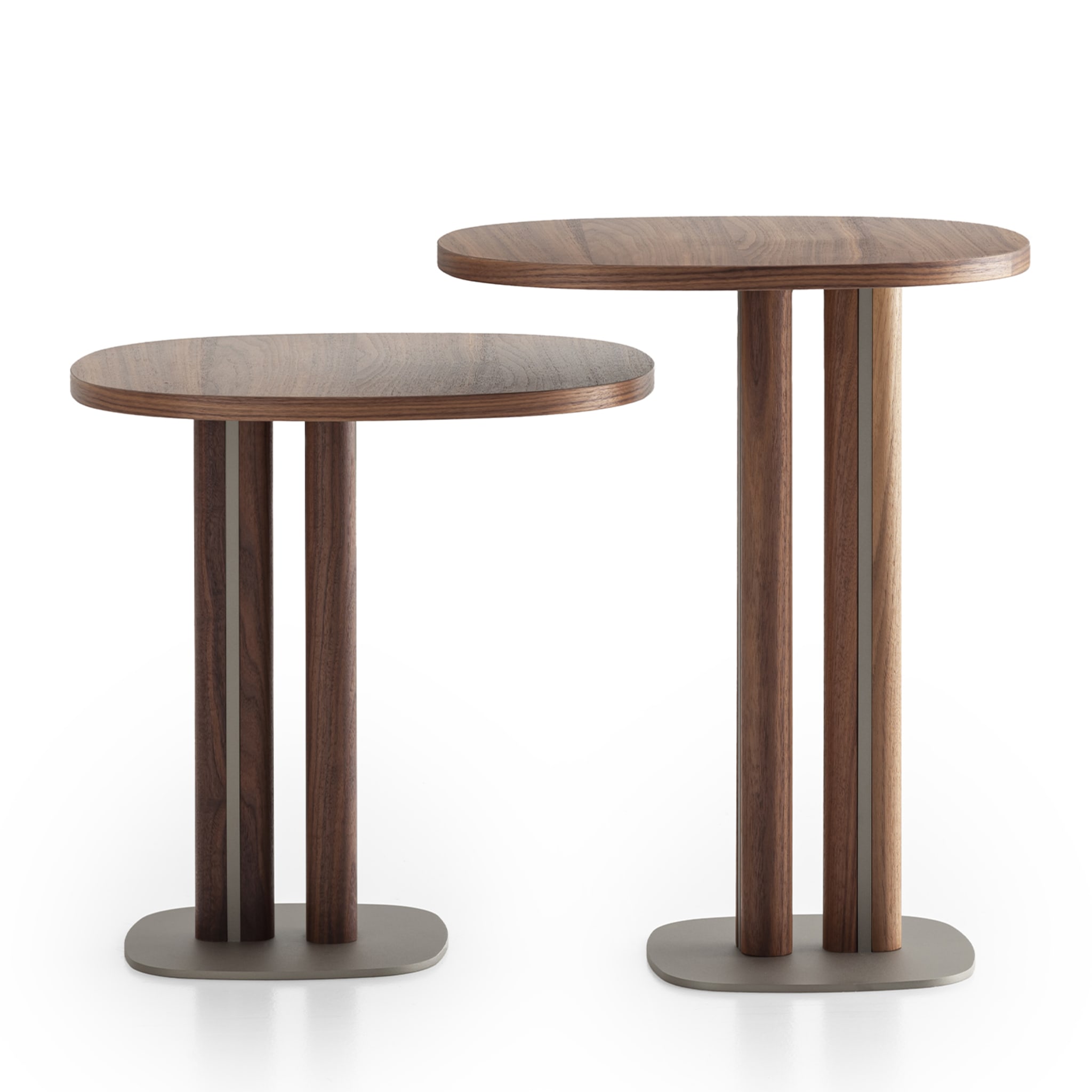 Manhattan Small Asymmetrical Walnut Side Table - Alternative view 3