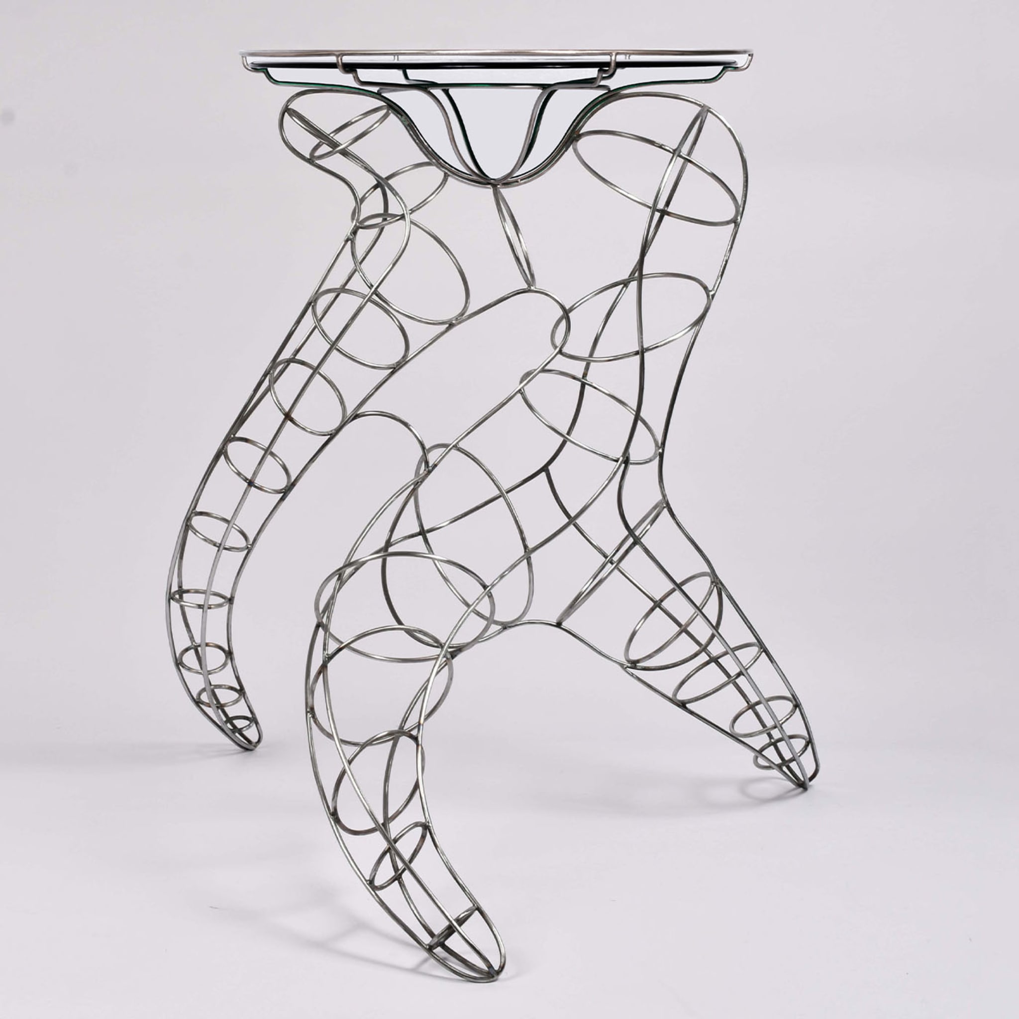 Mr Joe Table haute en métal avec plateau en verre de Murano - Vue alternative 3