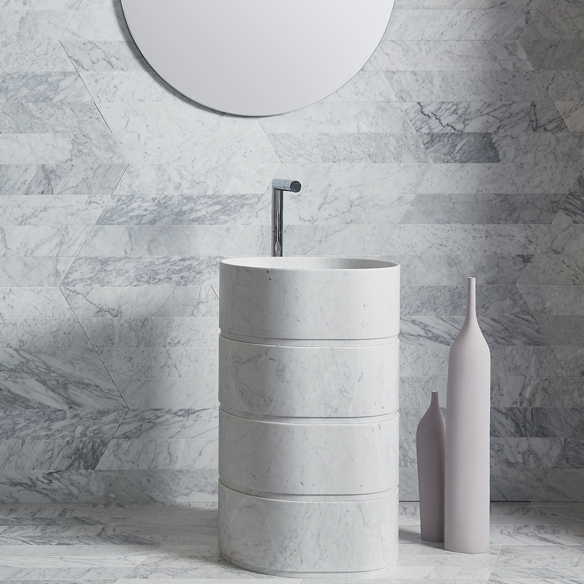 Trullo White Carrara Washbasin - Alternative view 1