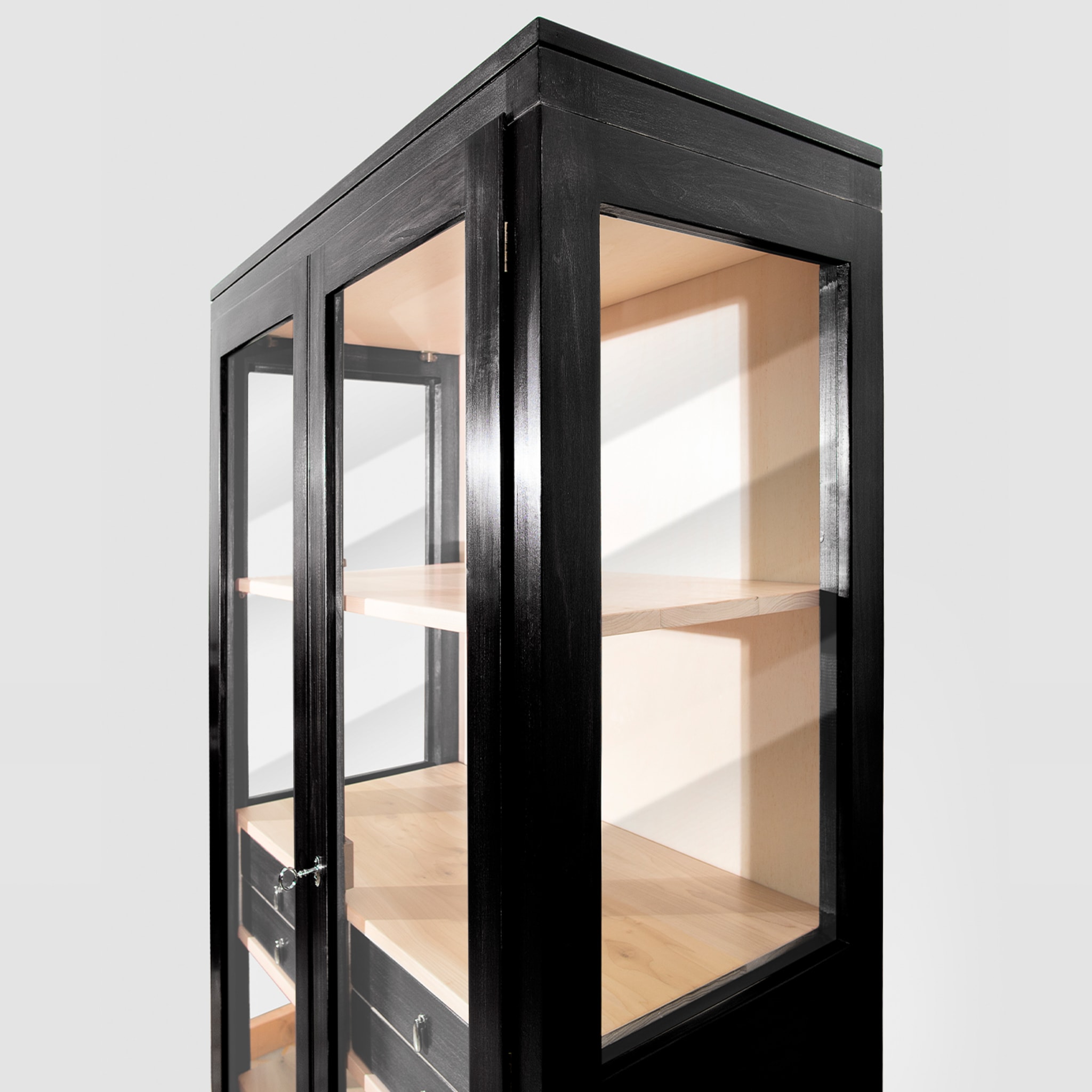 Elsa 2-Door Black Display Cabinet by Eugenio Gambella - Alternative view 3