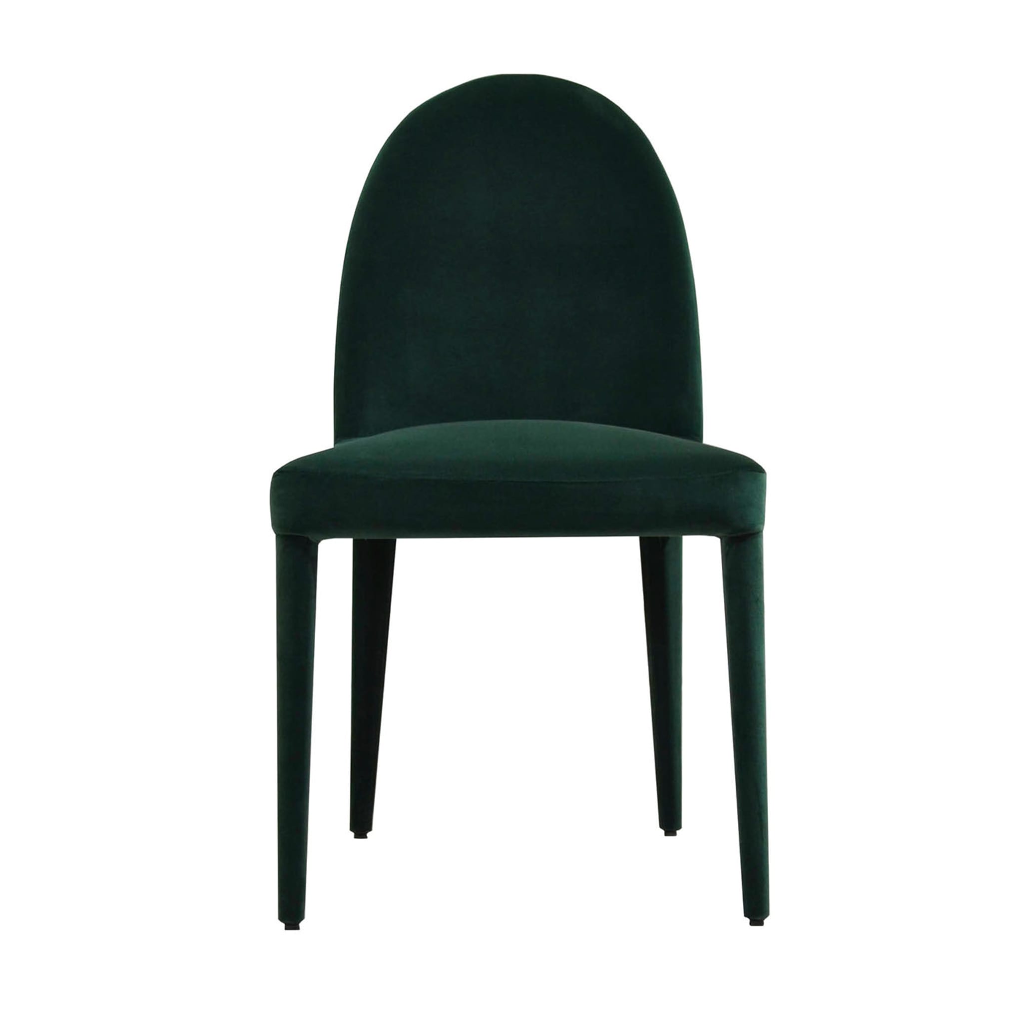 Chaise de salle à manger Balzaretti XL en velours vert - Vue principale