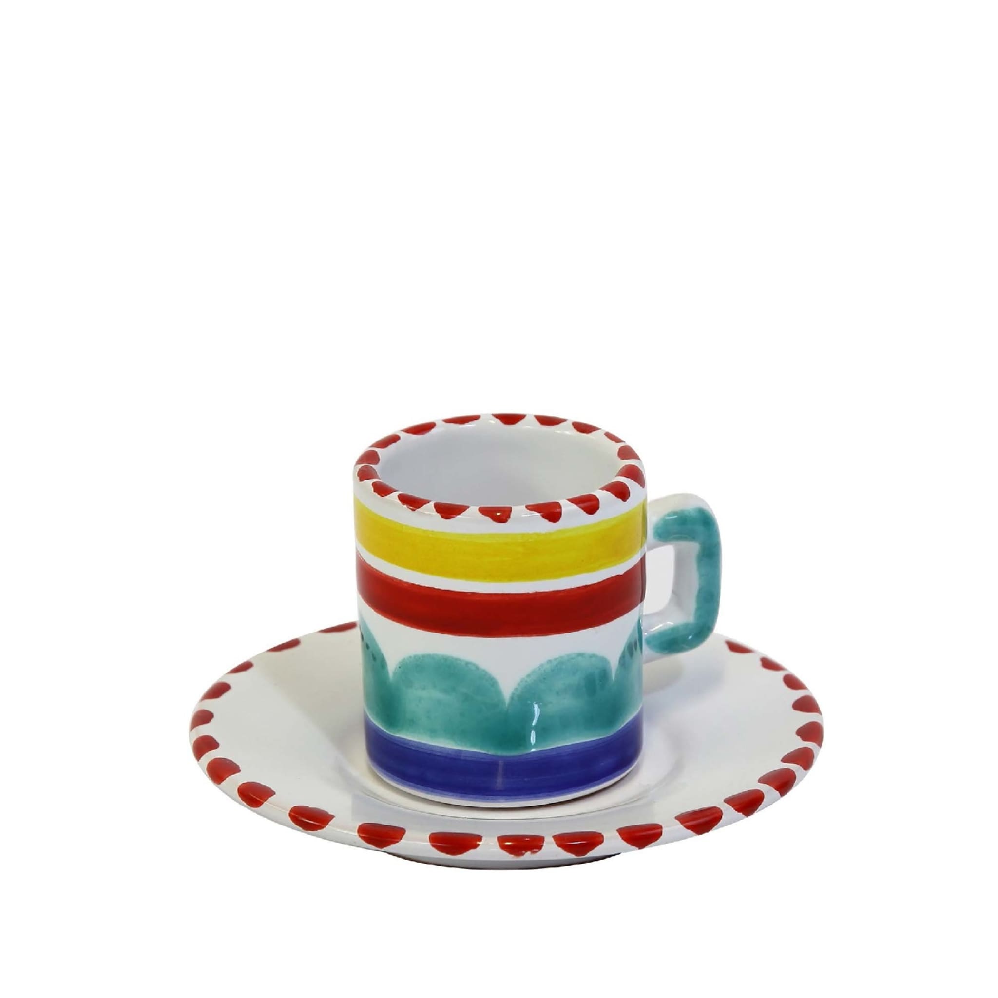 Set of 4 Alicudi Espresso Cups and Saucers - Main view