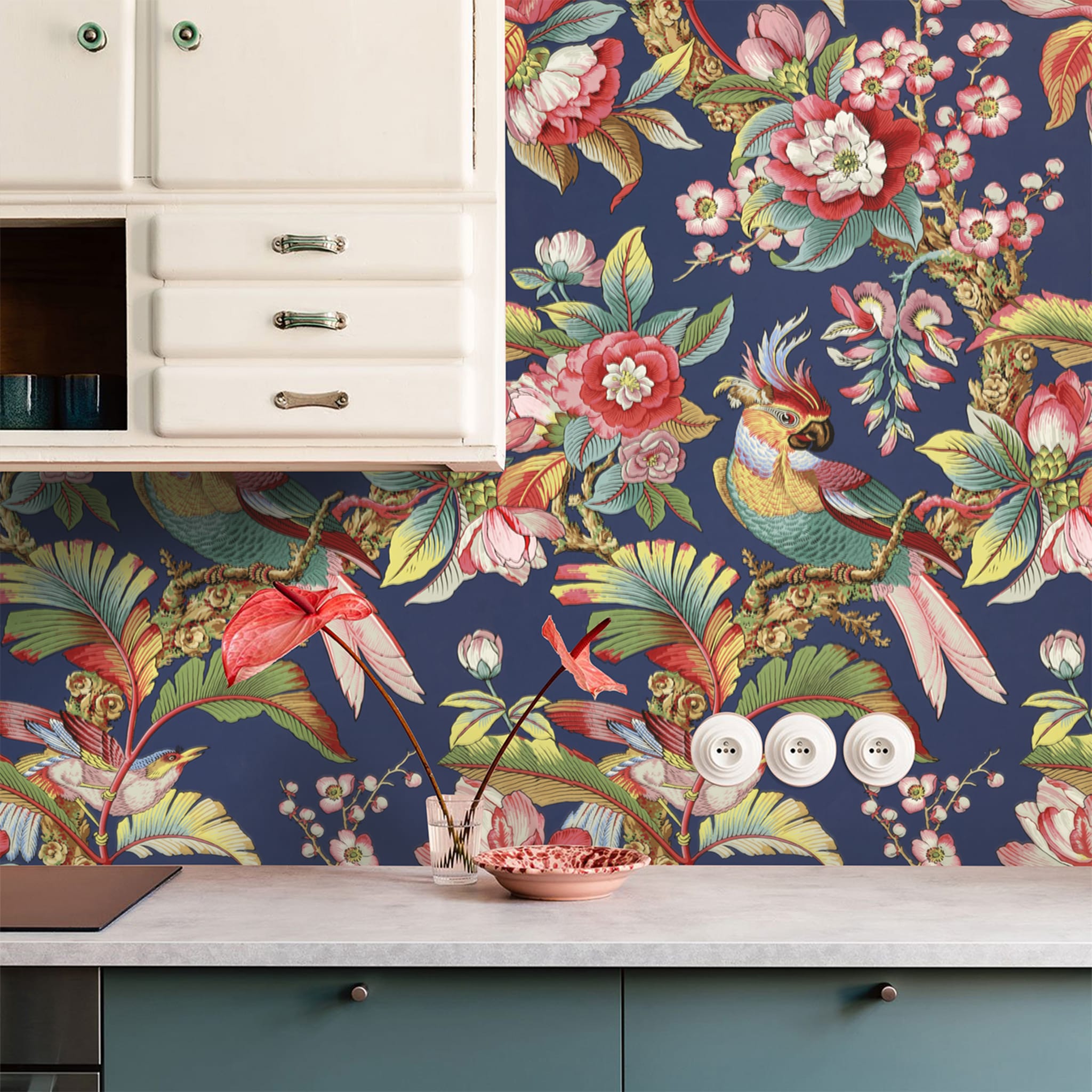 Vintage Asian Chinoiserie Wallpaper - Alternative view 2