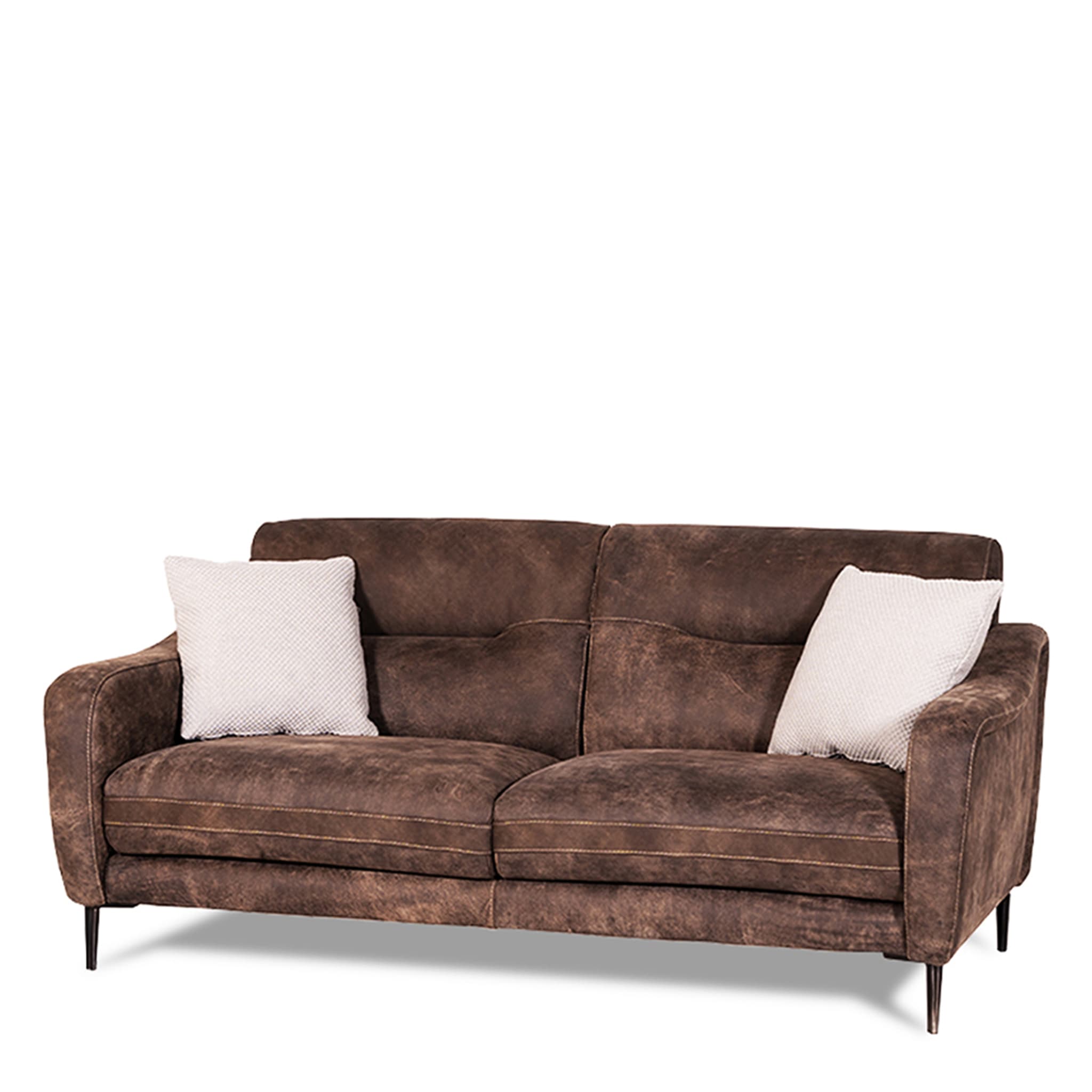 Fonzie Brown Leather 2-Seater Sofa Tribeca Collection - Alternative view 5