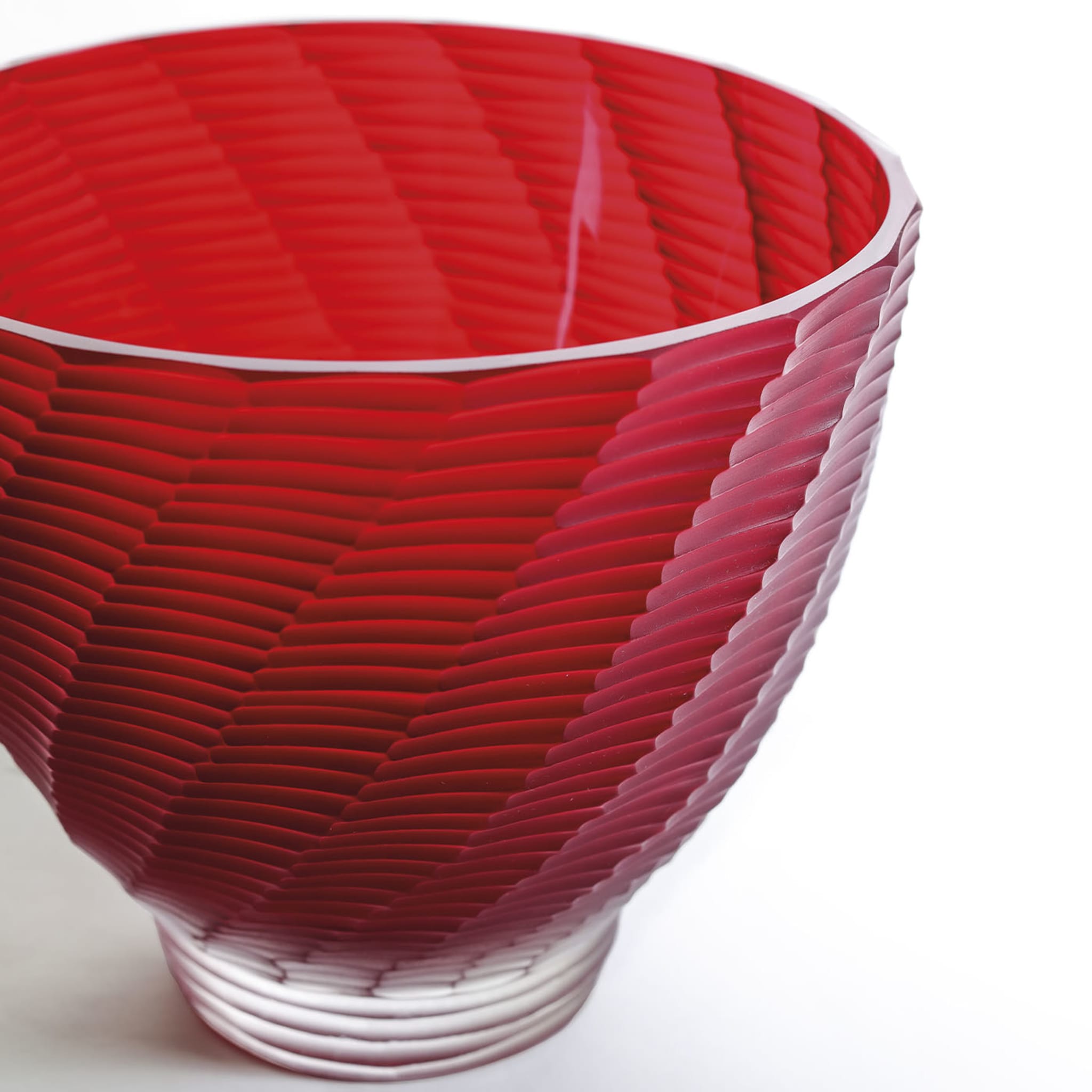 Vaso in vetro di Murano rosso - Vista alternativa 1