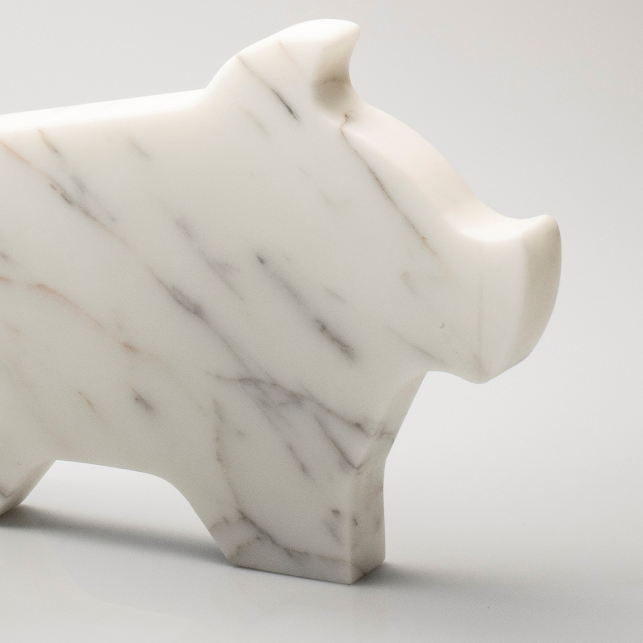 Estatuilla grande de cerdo blanco de Alessandra Grasso - Vista alternativa 1