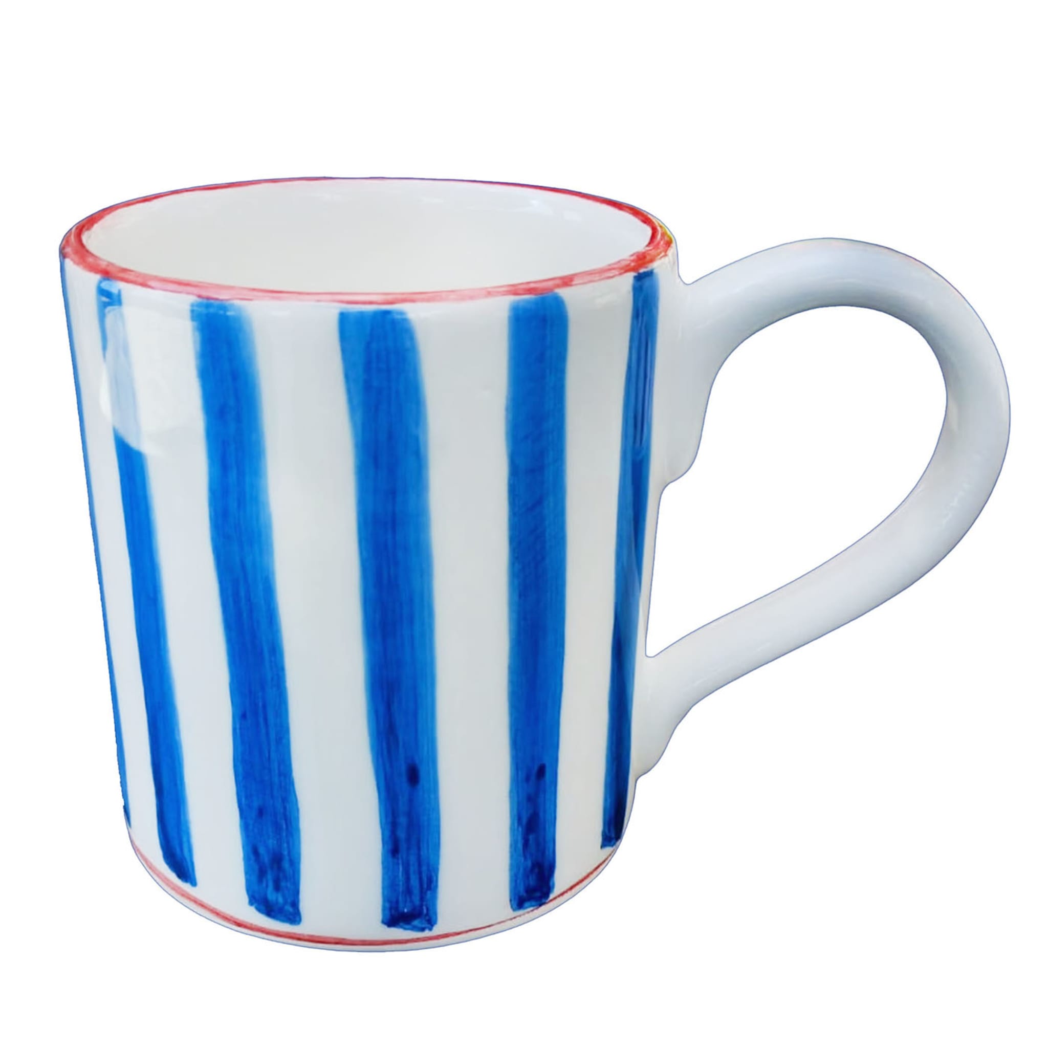 Set of 6 Ceramic Blue Mugs   - Main view